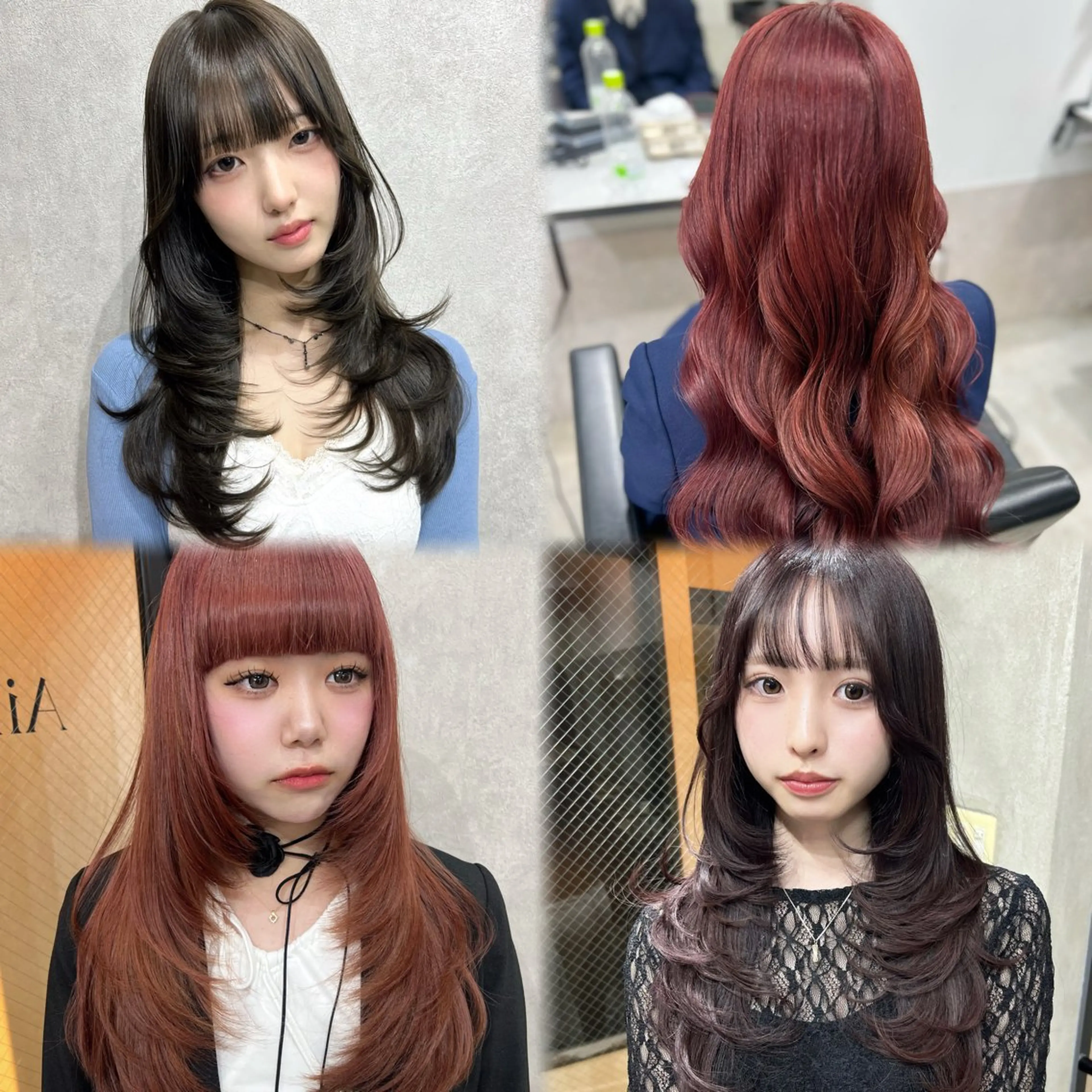 ロング カット ヘアカラー トリートメント maya レイヤーカットのヘアスタイル