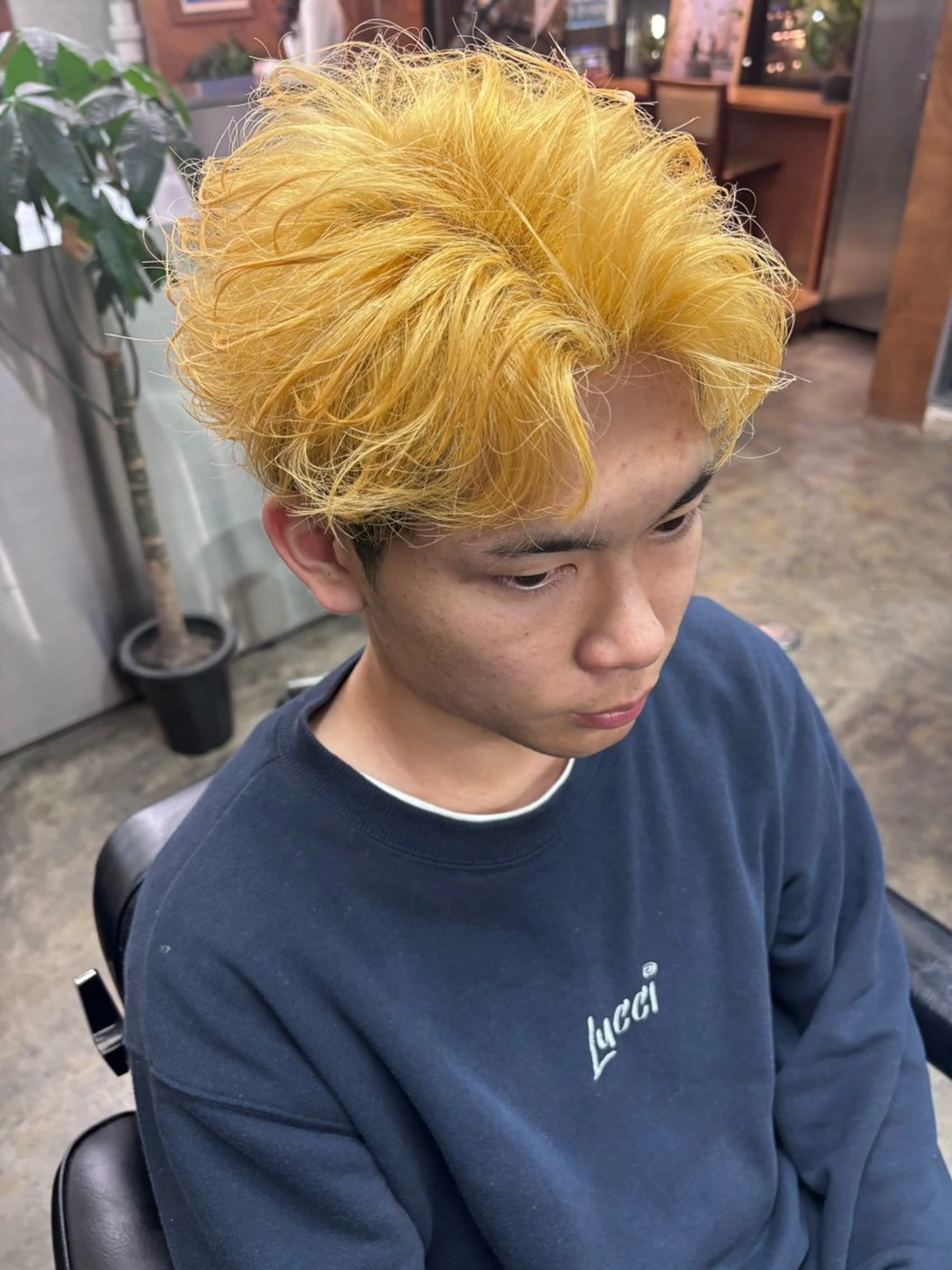 カラー パーマ メンズ ヘアカラー 土岐 仁/メンズ専門 パーマ特化美容師🌀のヘアスタイル