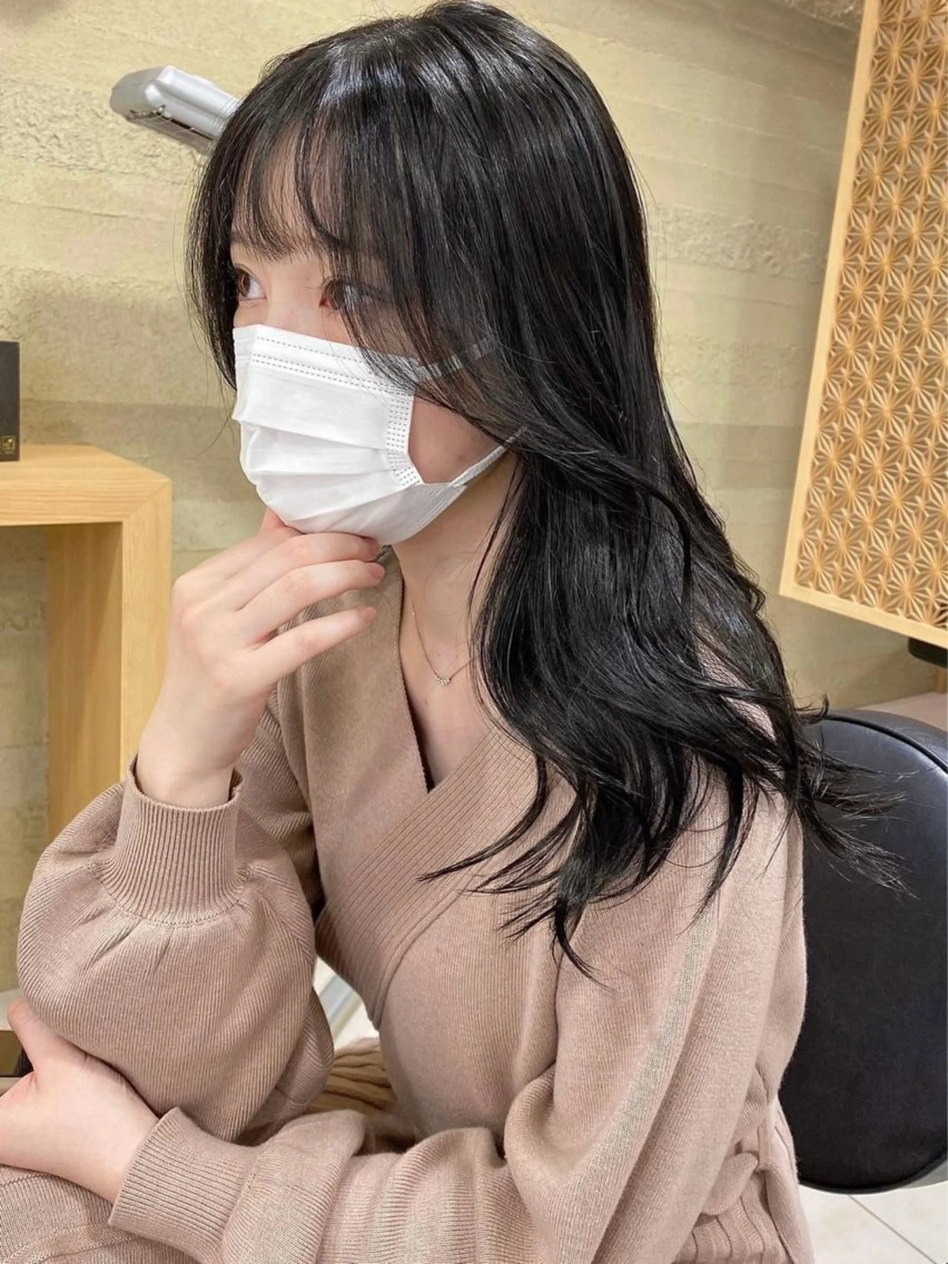 【🌼ミニモ限定✨盛れるくびれヘア🪽】前髪/顔まわりカット+艶カラー+ダメージ補修トリートメント✨の写真