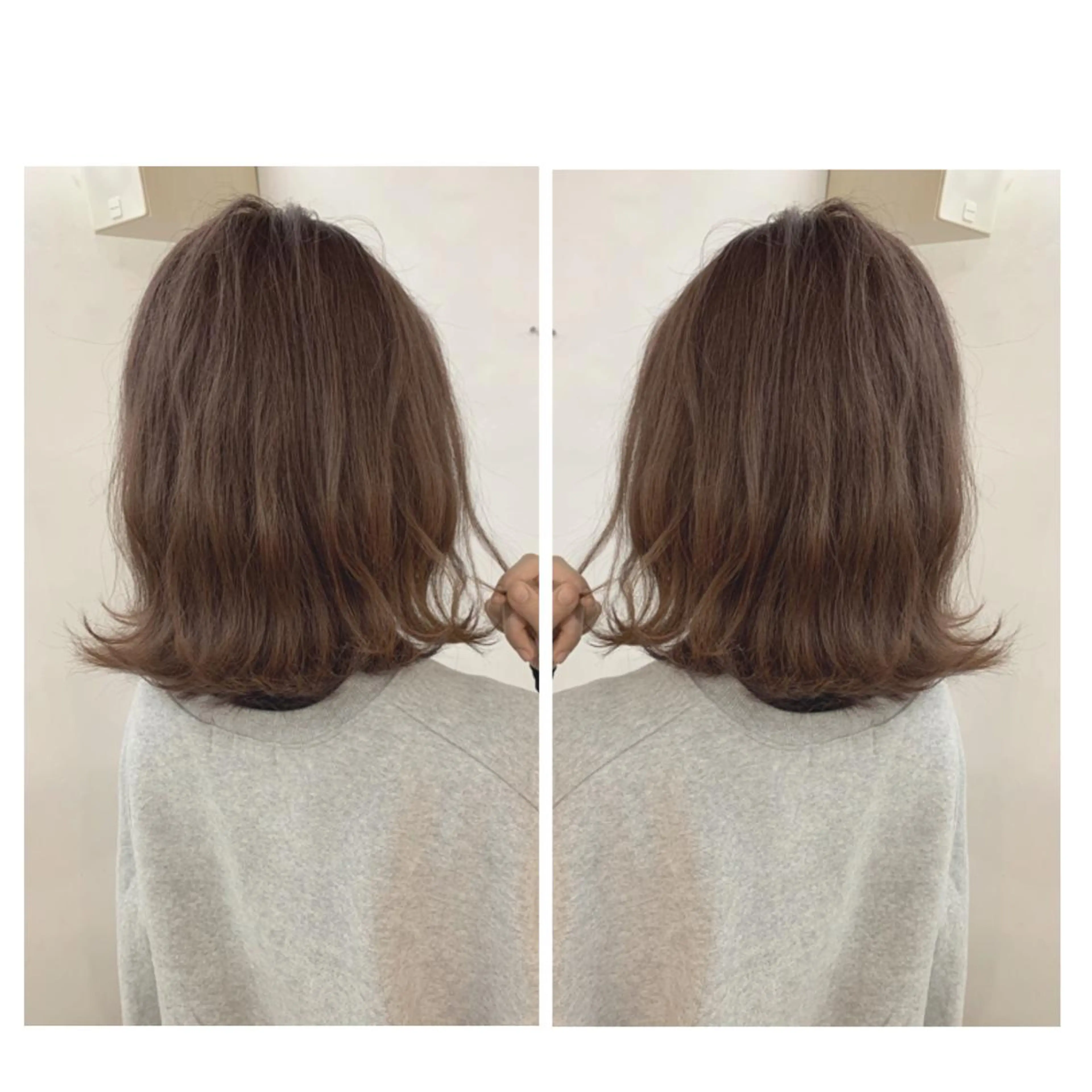 ミディアム カラー 京都大人女性ショート 徒歩1分/秋山のヘアスタイル