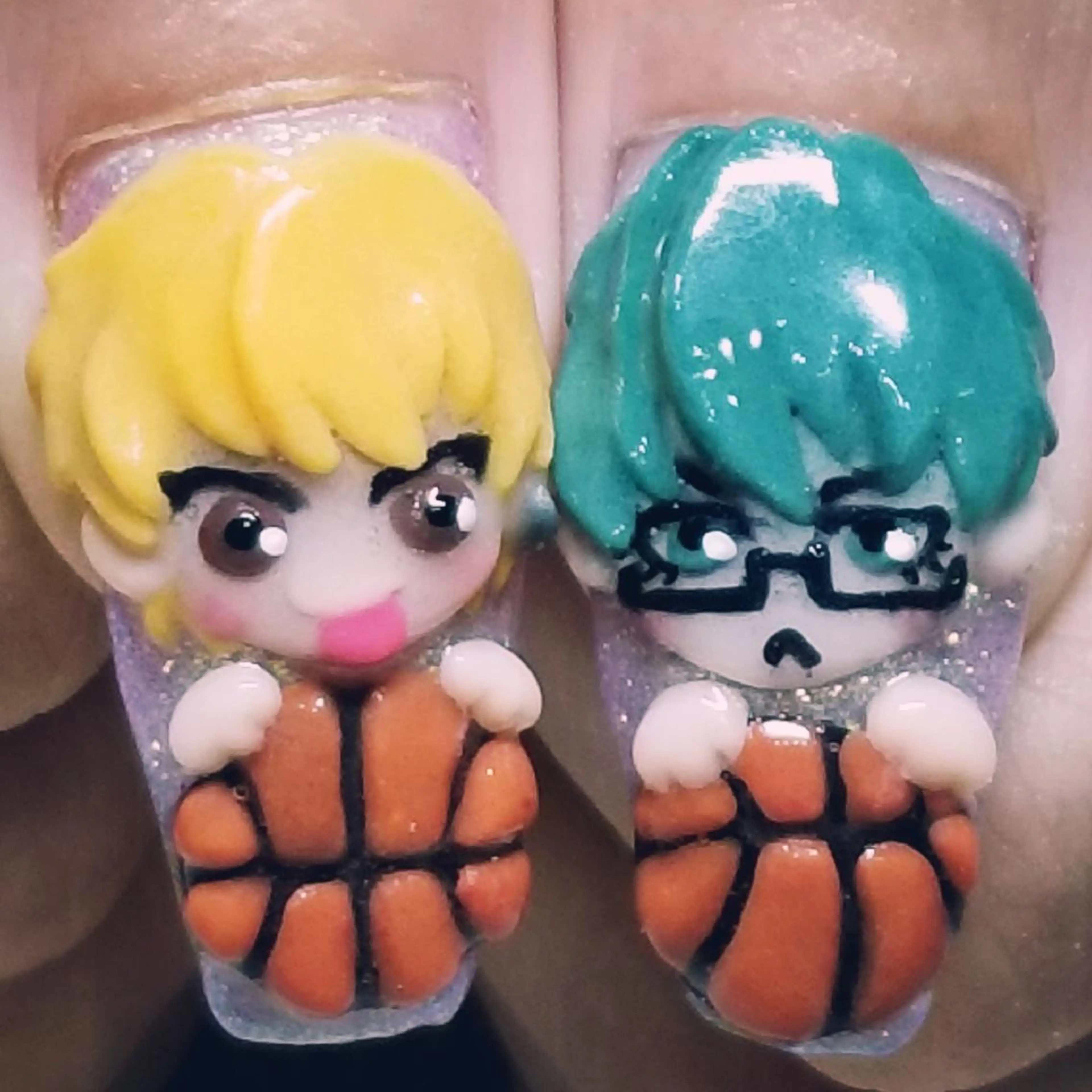 ネイル ラメ(グリッター) ワンカラーネイル パープル ハンドネイル よしだ ひろきのネイルデザイン