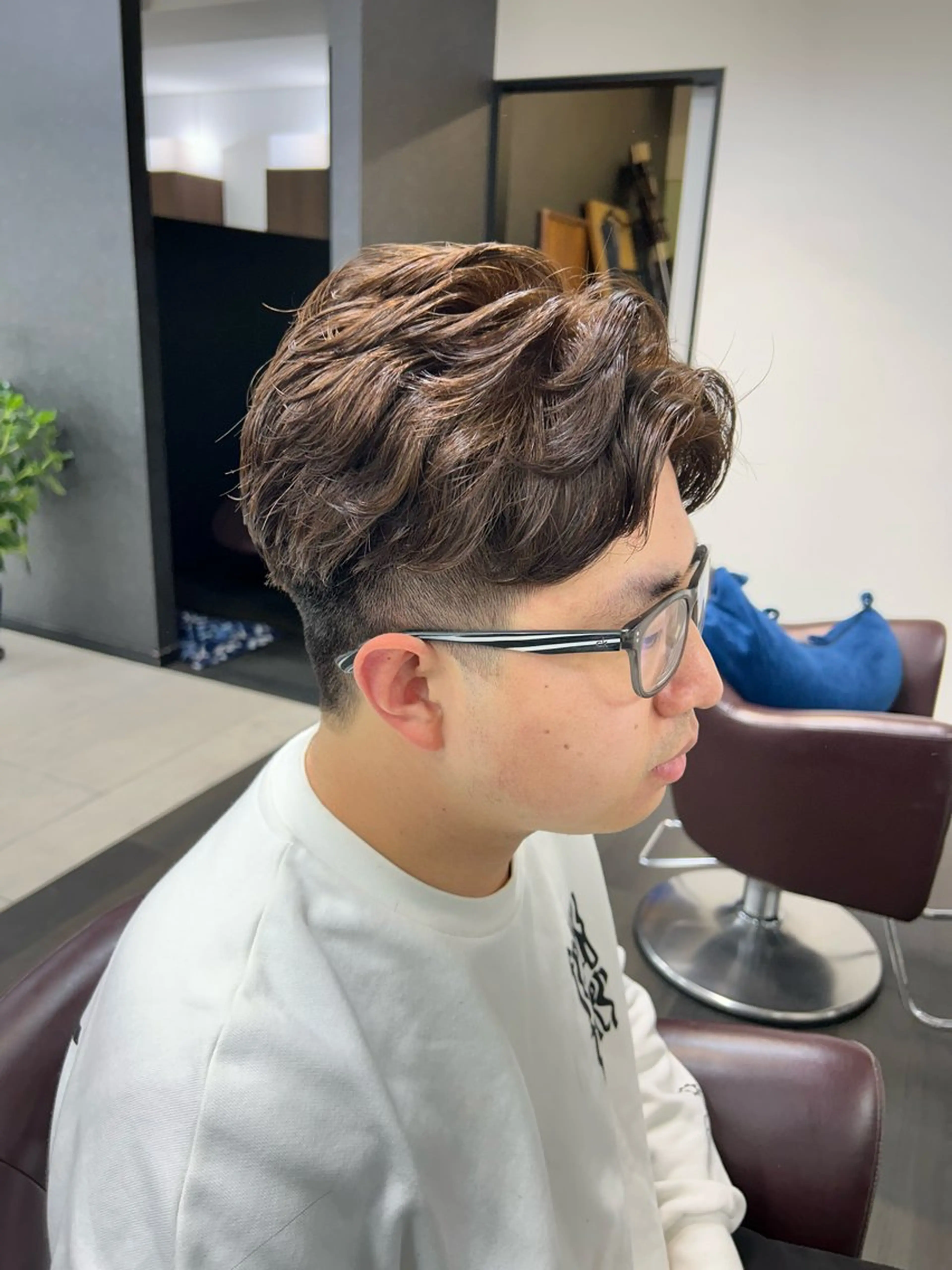 ショート パーマ メンズ メンズパーマ ニュアンスパーマ カット パーマ メンズパーマの達人 /タカシマ　ダイスケのヘアスタイル