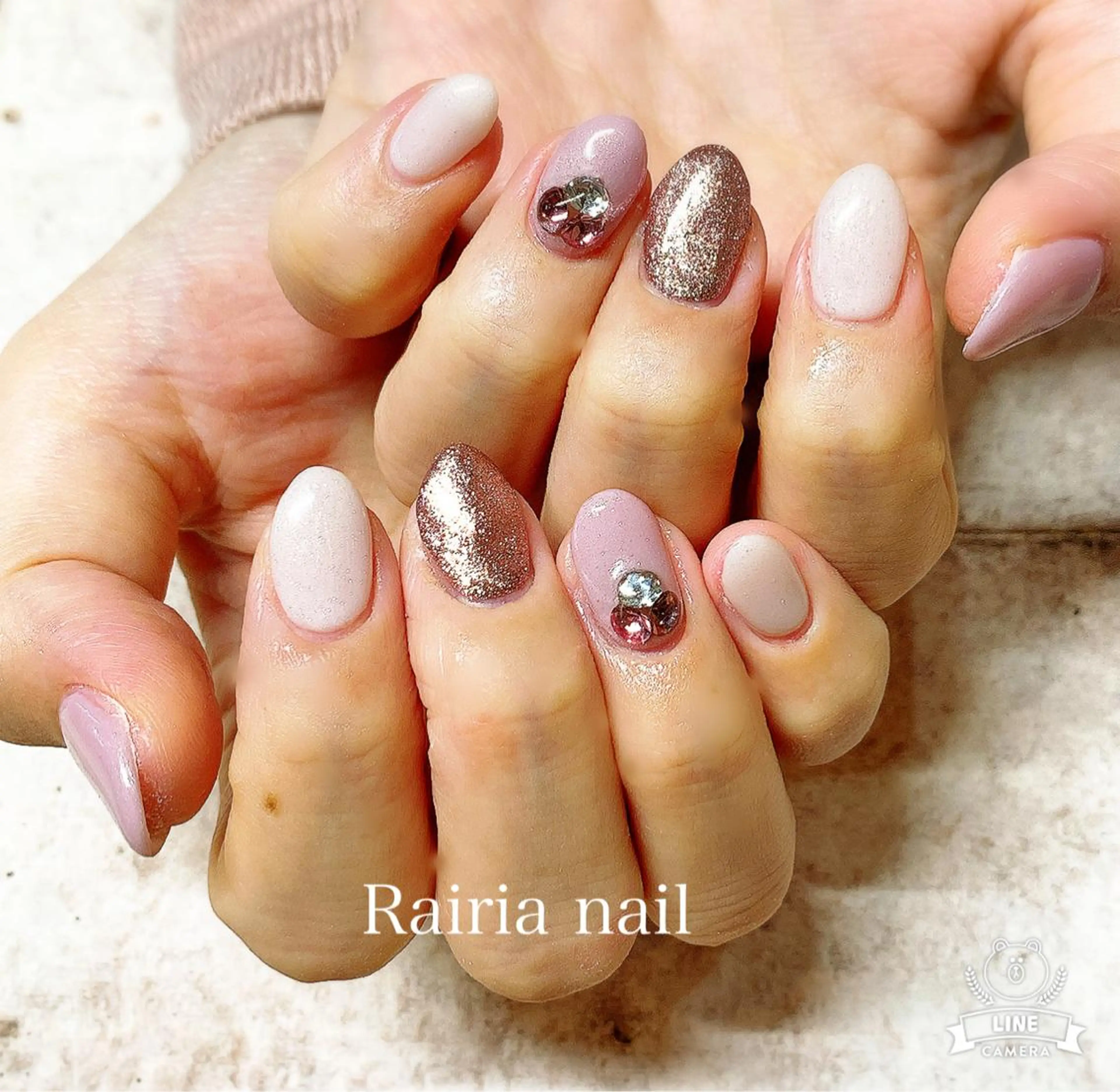 ネイル アートネイル ジェルネイル パラジェル 冬ネイル Rairia nail本八幡店のネイルデザイン