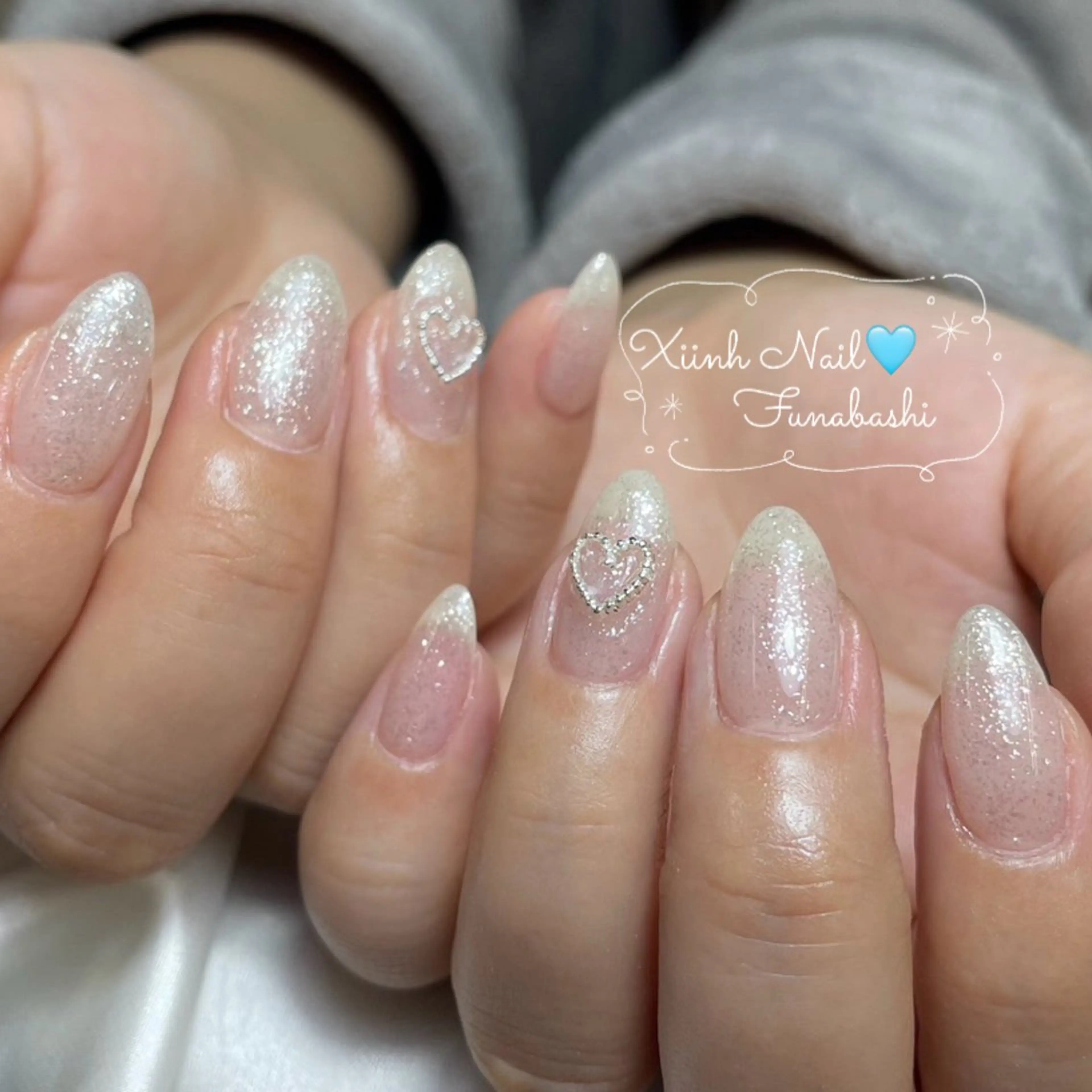 ネイル チークネイル 桜ネイル 長さ出し フットネイル ジェルネイル ハンドネイル XIINH NAIL SALONのネイルデザイン