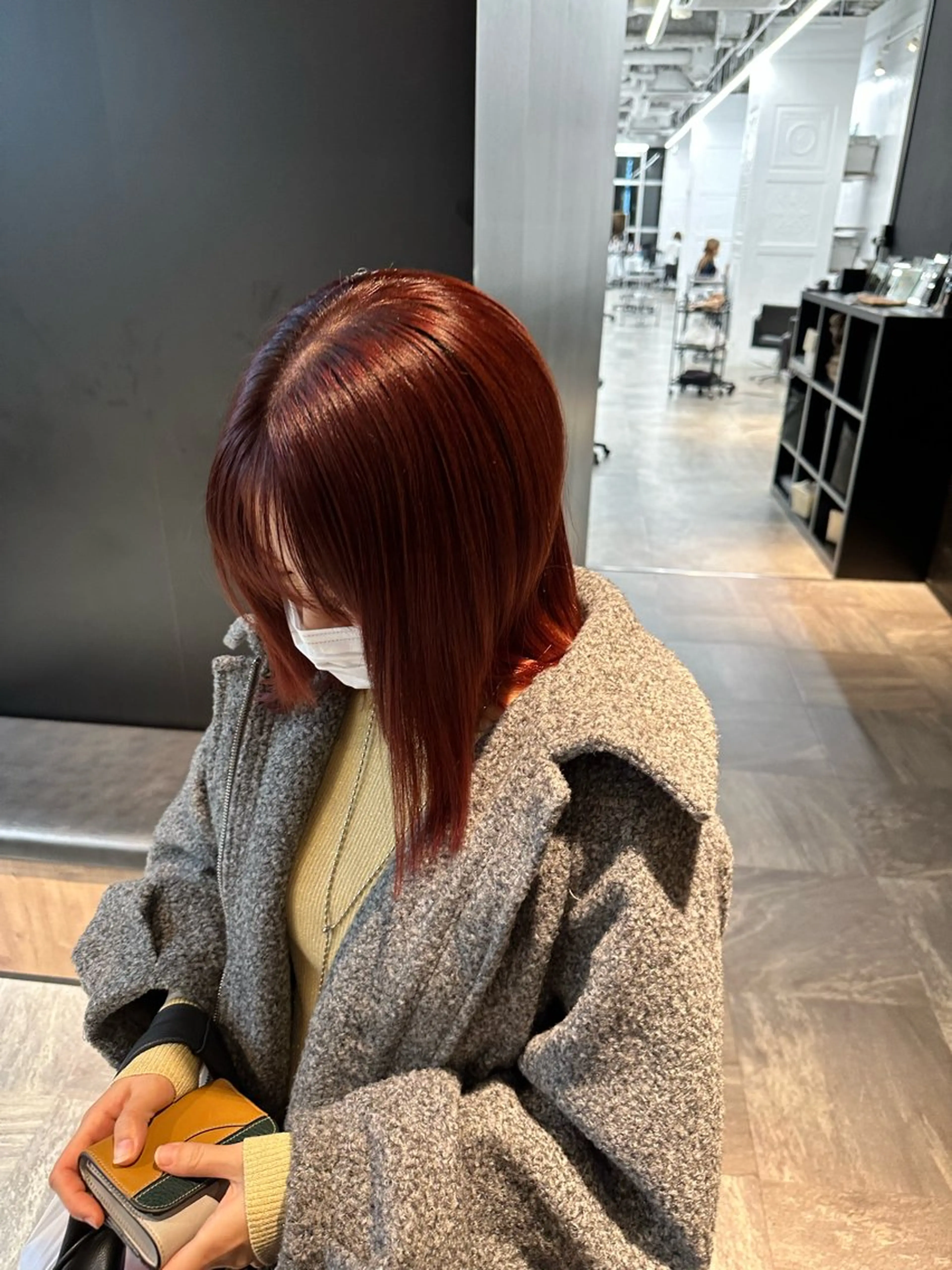 ミディアム カラー 顔まわりカット/艶髪 カラー✨けいとのヘアスタイル