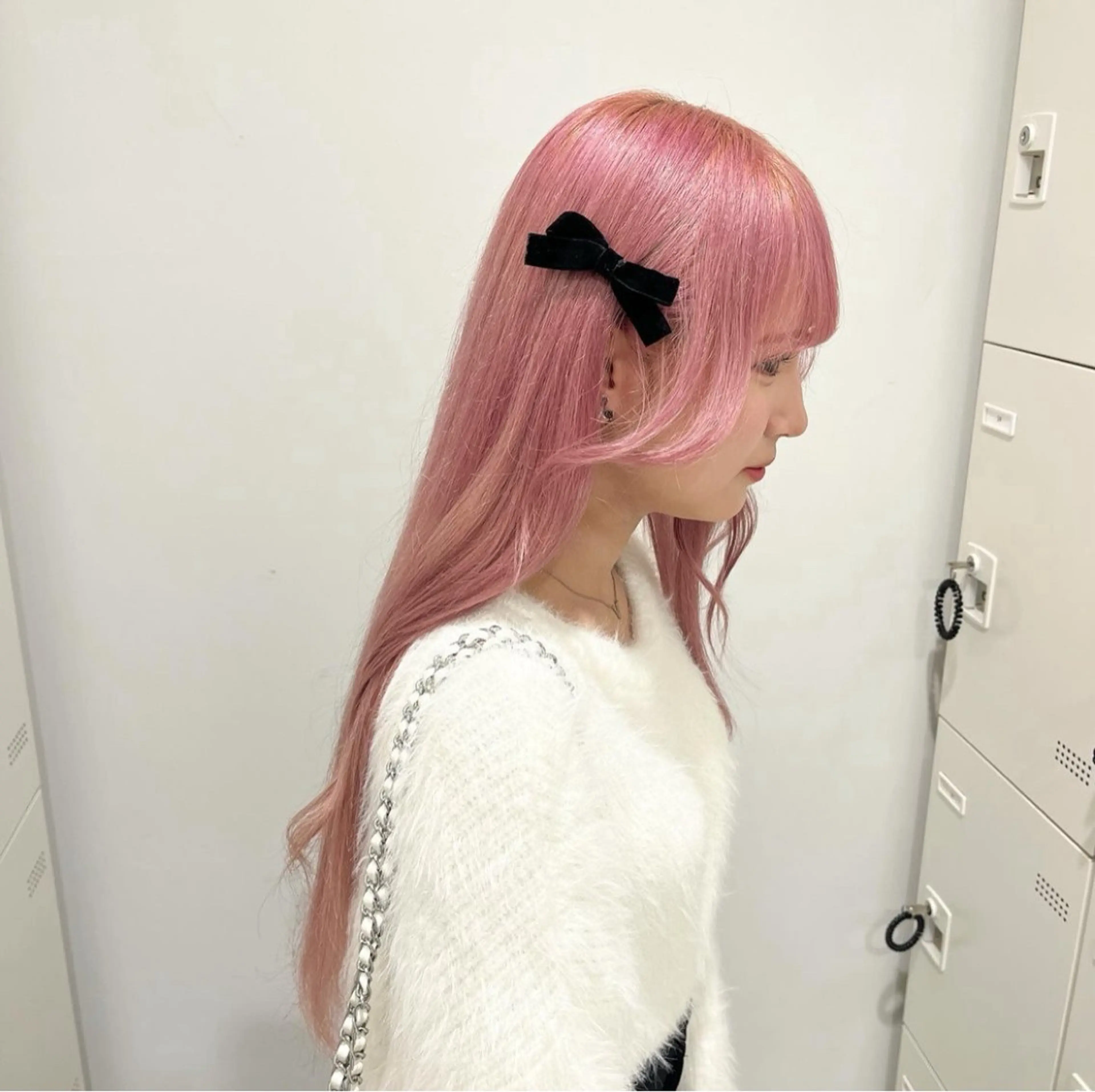 ロング カラー ヘアアレンジ ピンクカラー ヘアカラー トリートメント ヘアセット 🎀Girly艶髪カ ラー🎀Harukaのヘアスタイル