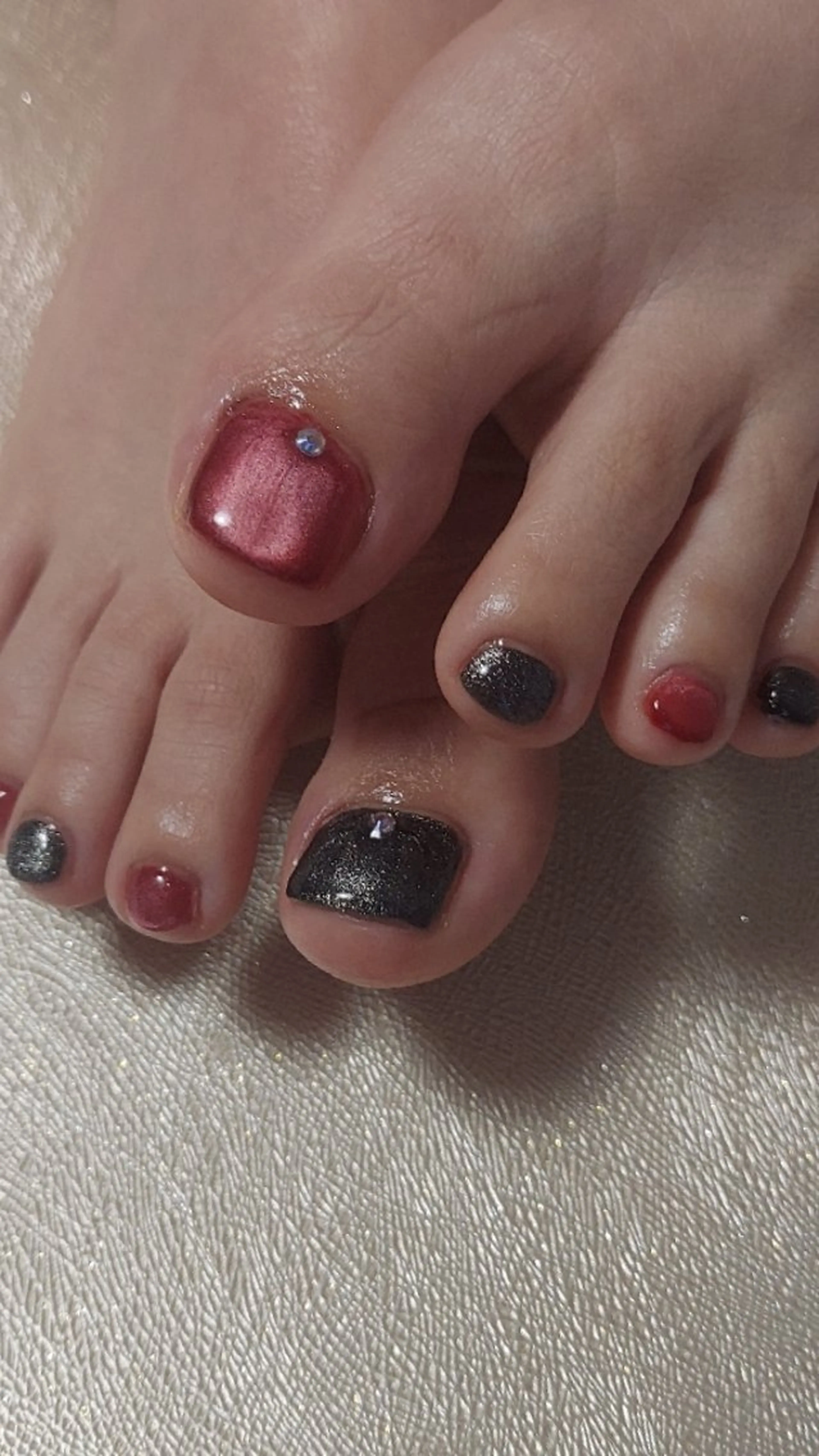 フットネイル ワンカラーの写真