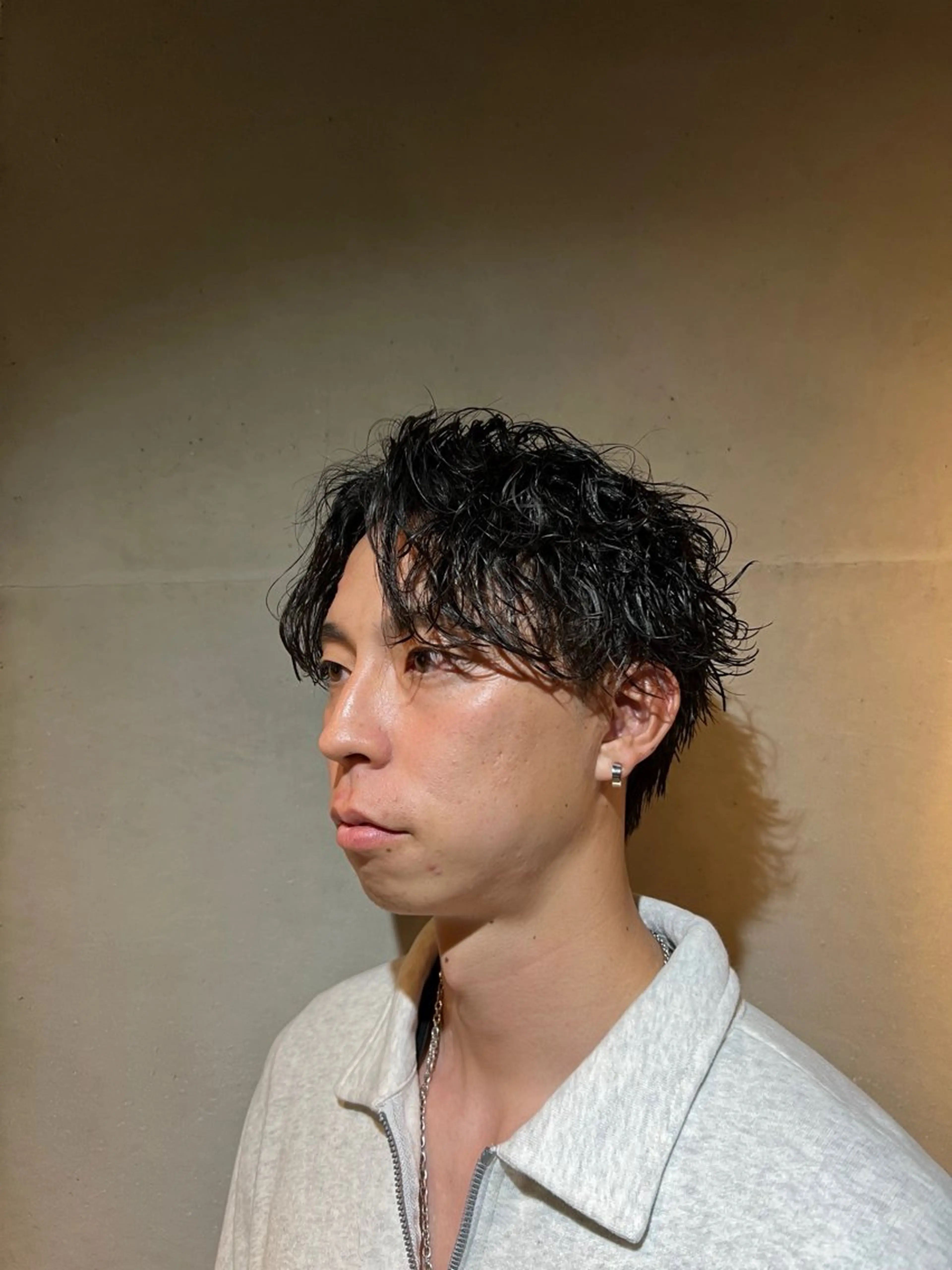 ショート パーマ メンズ メンズパーマ 波巻きパーマ カット パーマ Alo所属・💥メンズパーマ /表参道/モント💥のヘアスタイル