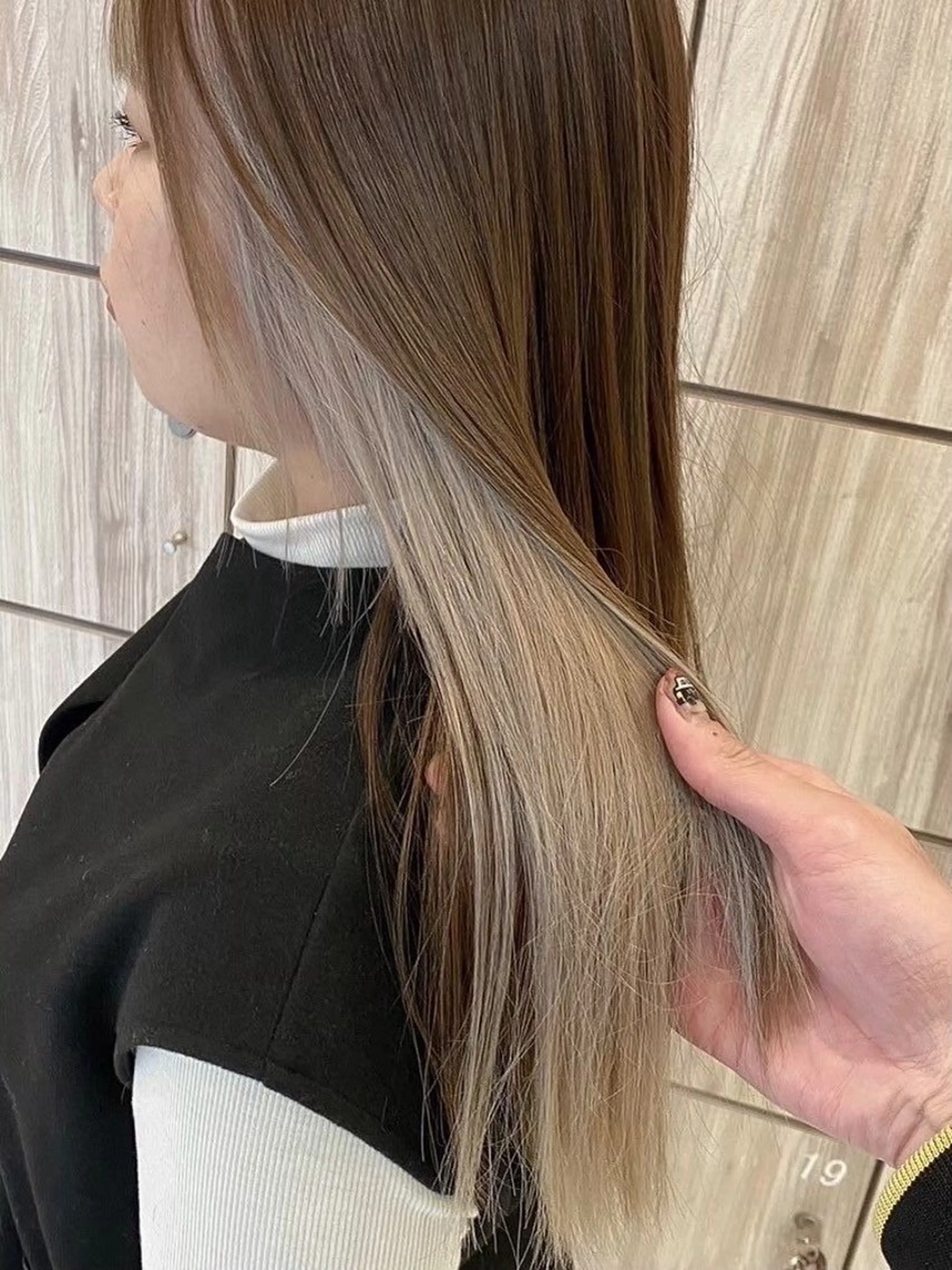 ロング カラー ダブルカラー インナーカラー 渡邊 乃愛のマツエク・マツパデザイン