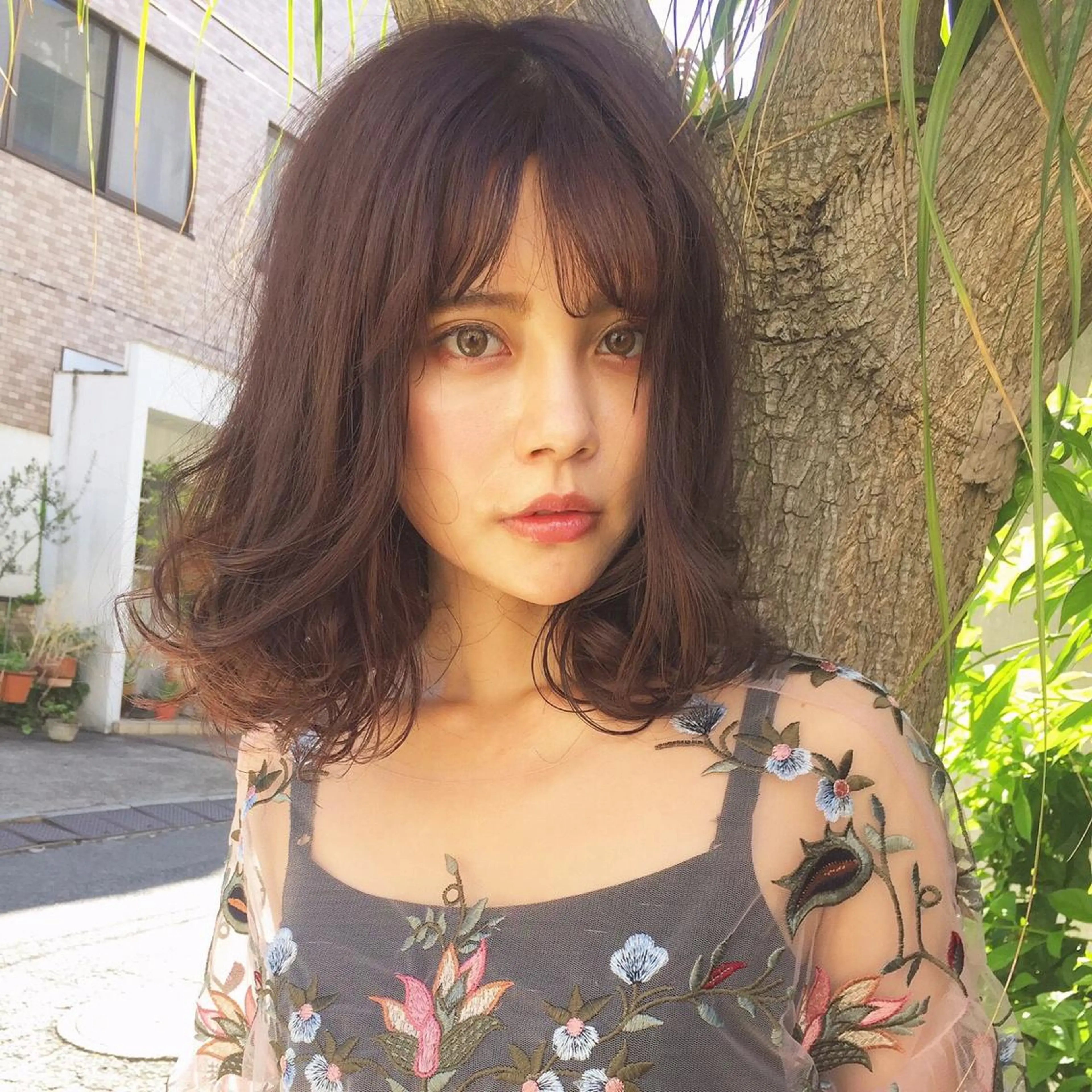 ミディアム カラー パーマ シンプル+αな デザインを 松崎陸のヘアスタイル