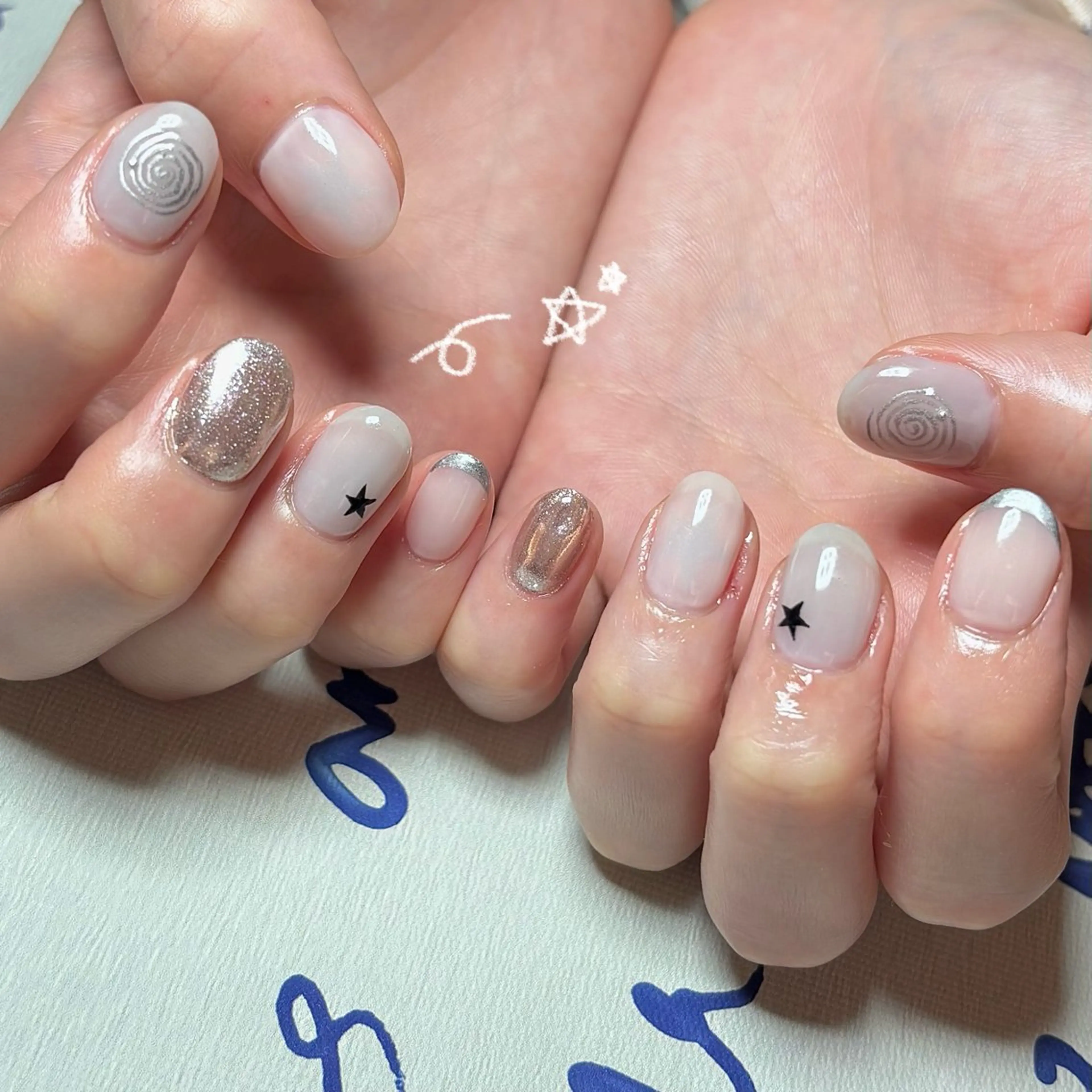 ネイル 持ち込み ハンドネイル Nailsalon BLOOM🌷 山崎のネイルデザイン