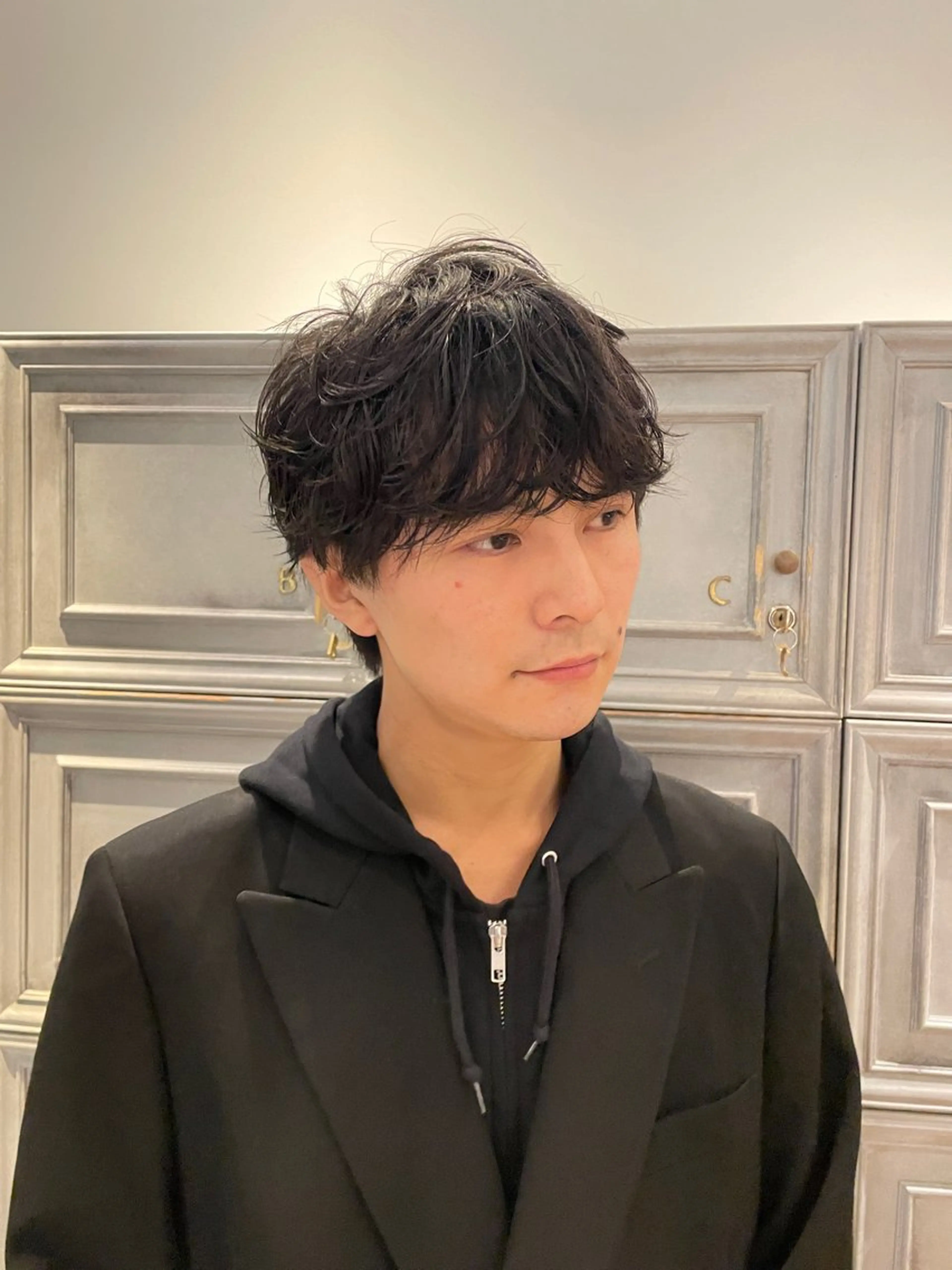 ショート パーマ メンズ メンズパーマ カット パーマ vetica所属・フジヤ サイタのヘアスタイル