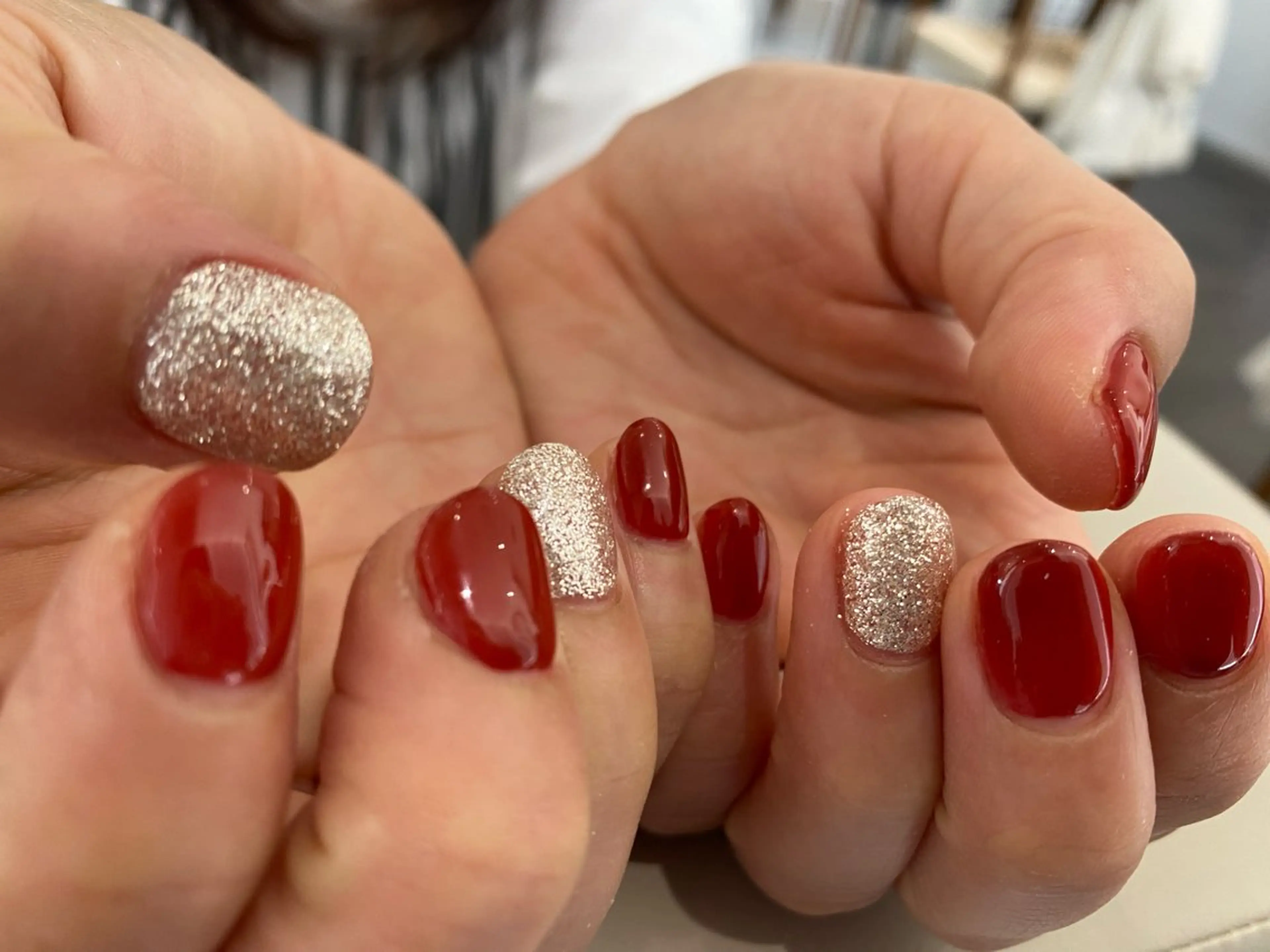 ネイル 赤色 Yarm As Etel　。のネイルデザイン