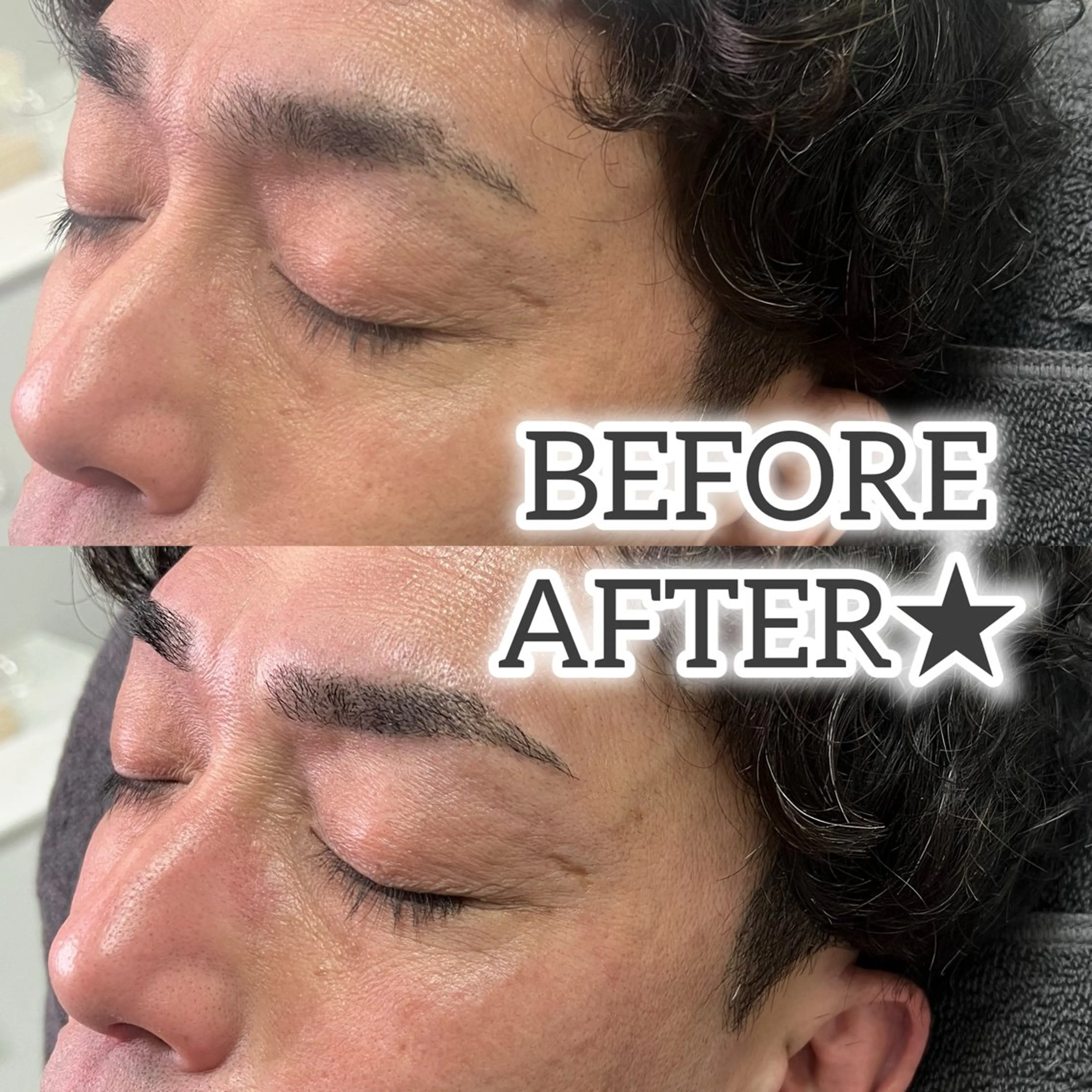 メンズ アイブロウ メンズアイブロウ 眉毛ワックス脱毛 メンズ眉毛サロン 眉ラボ池袋東口店所属・かな ⭐️の眉毛・アイブロウイメージ