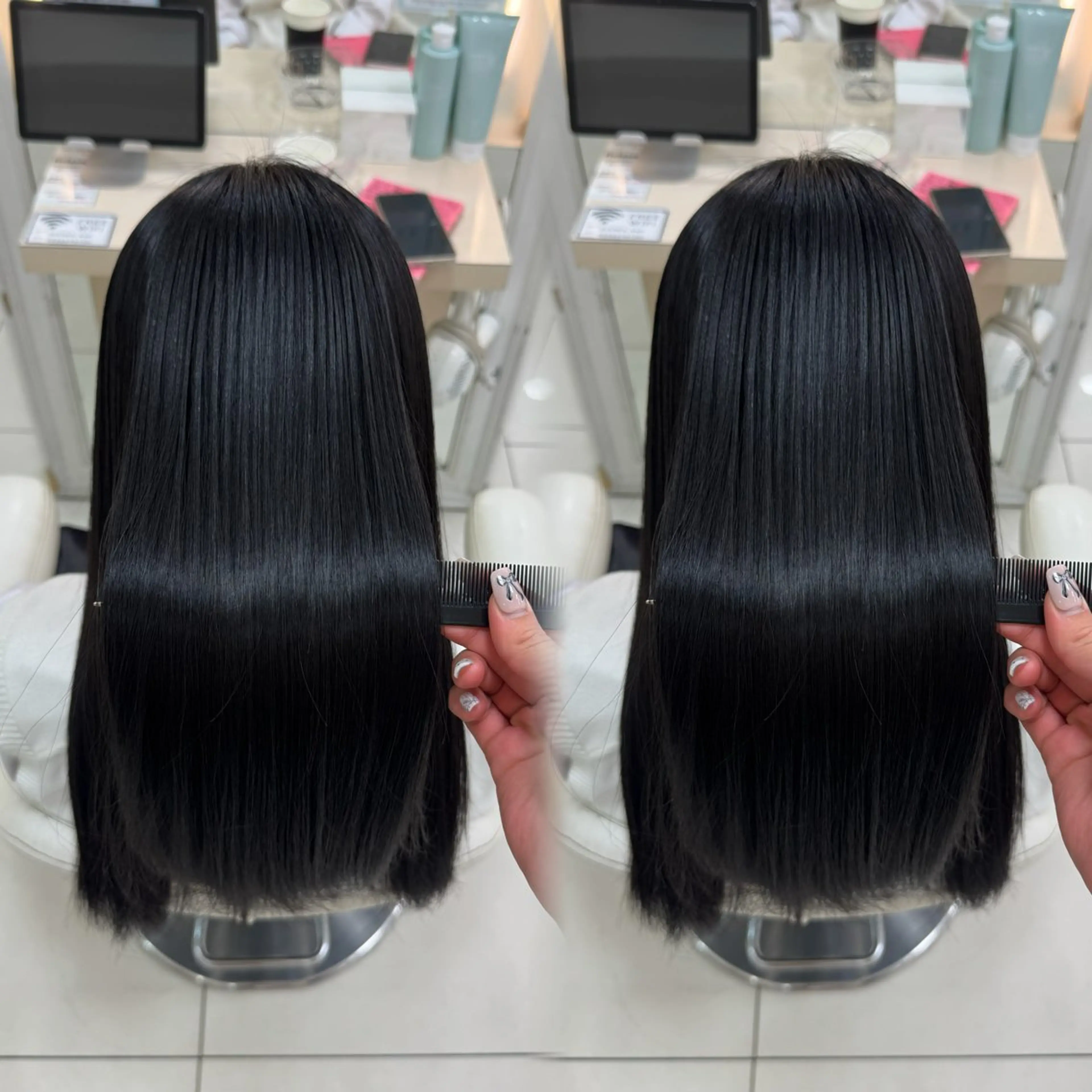 🫧髪質改善縮毛矯正(リタッチ)＋ケアトリートメント🫧の写真