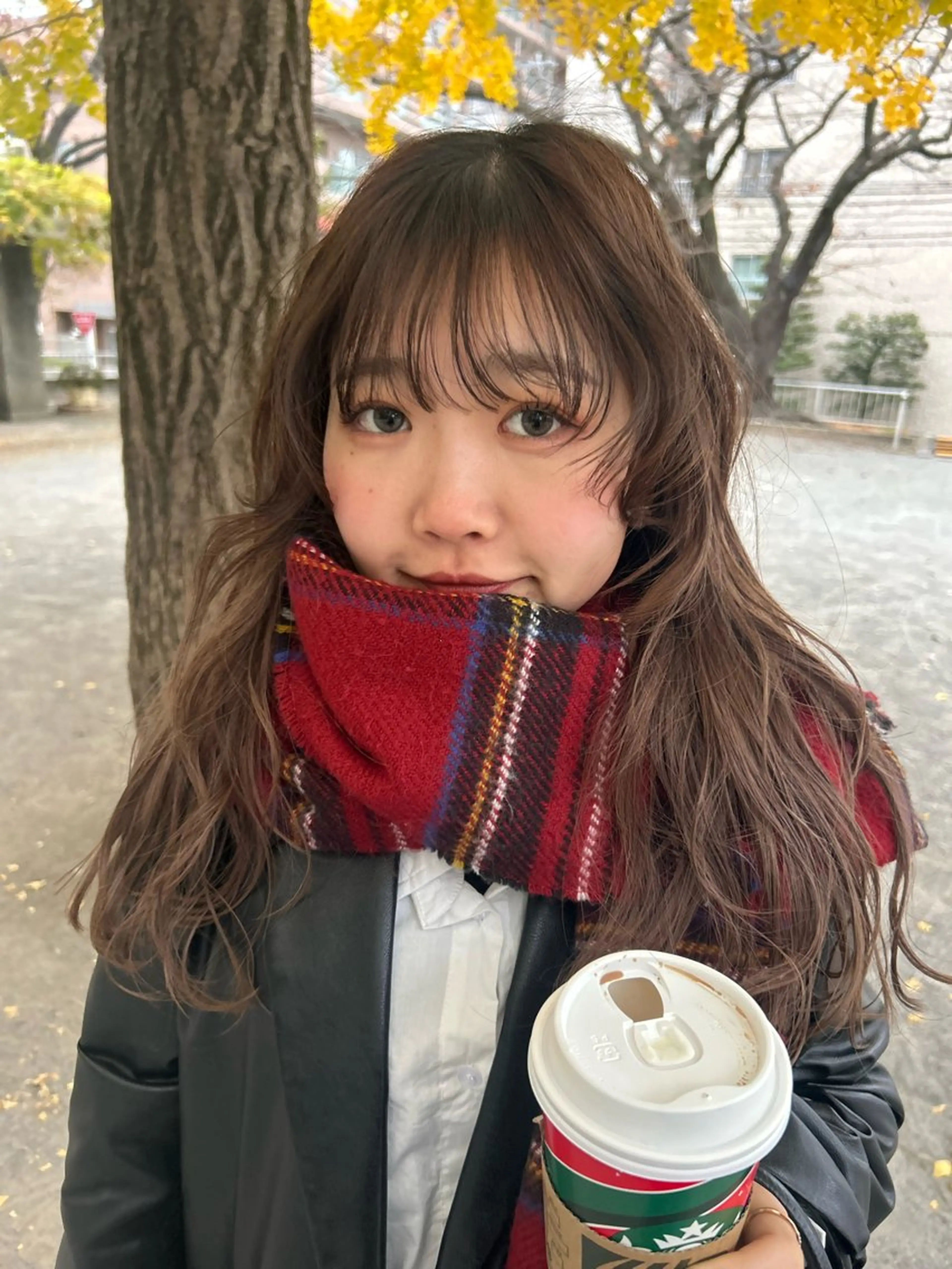 セミロング カラー パーマ ayano/パーマ/ 暖色カラーのヘアスタイル