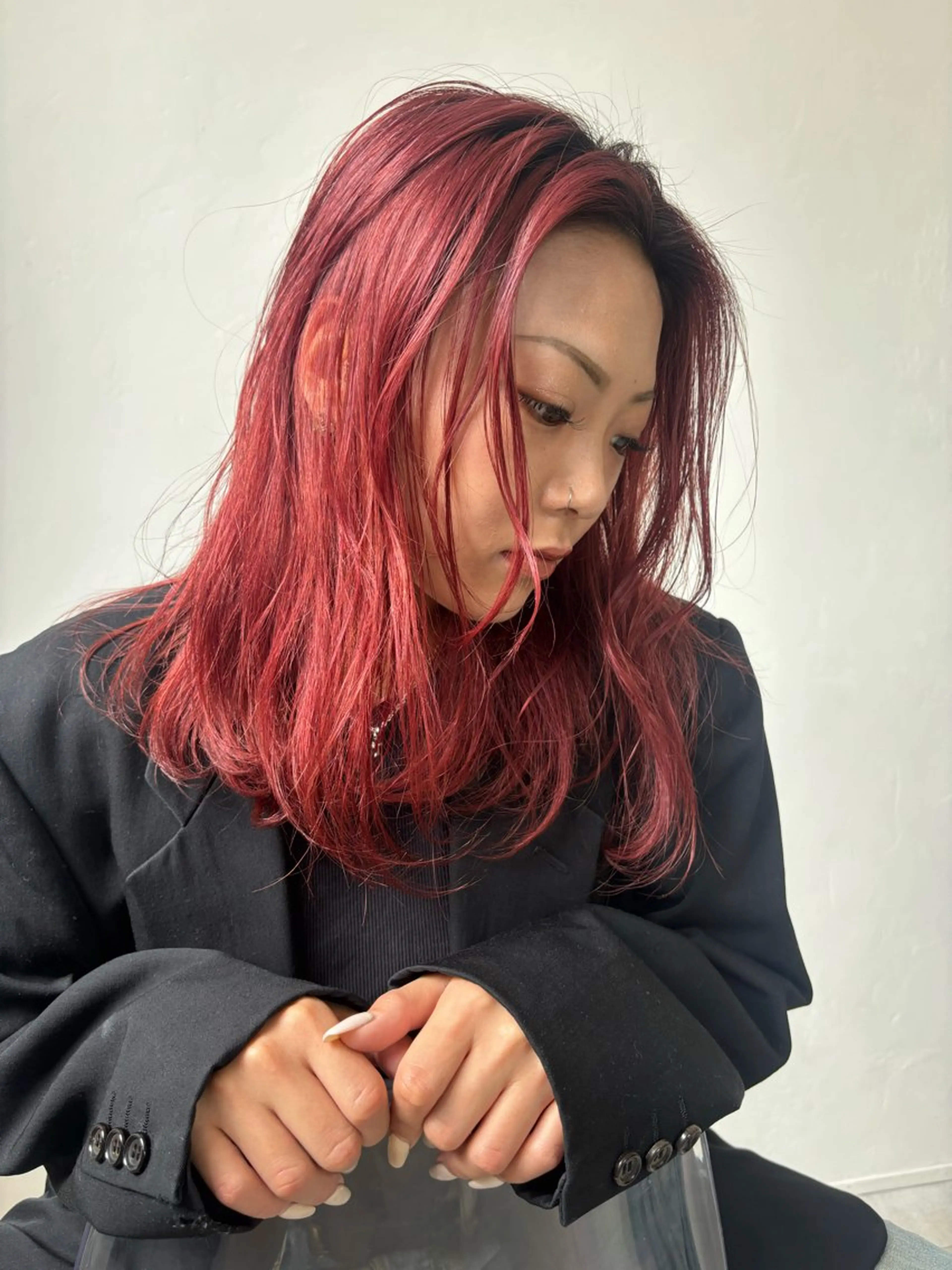 セミロング ヘアカラー トリートメント 韓国ハイトーンカラー kana♡のヘアスタイル