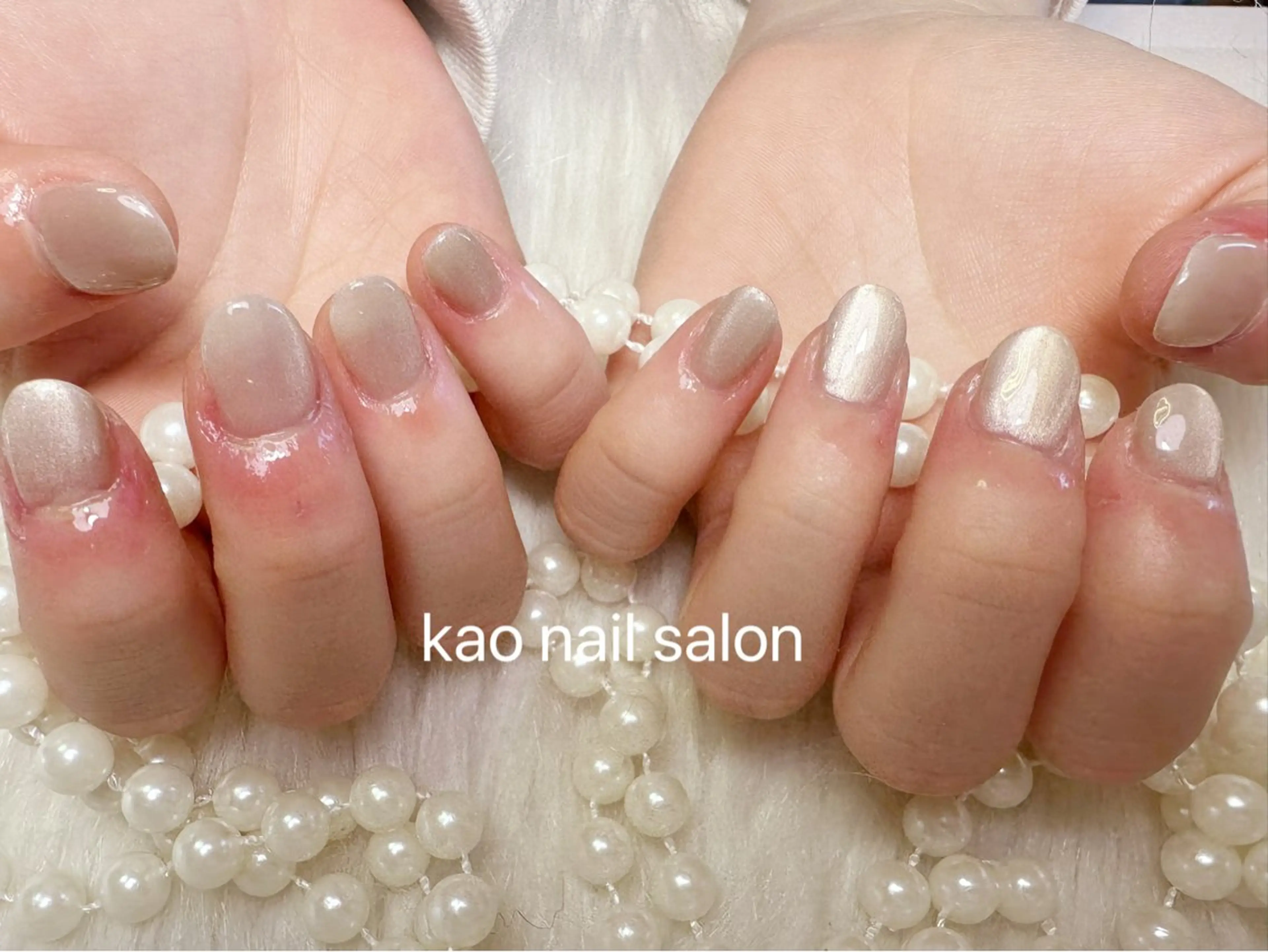 ネイル ハンドネイル kao nail マグネット/長さだしのネイルデザイン