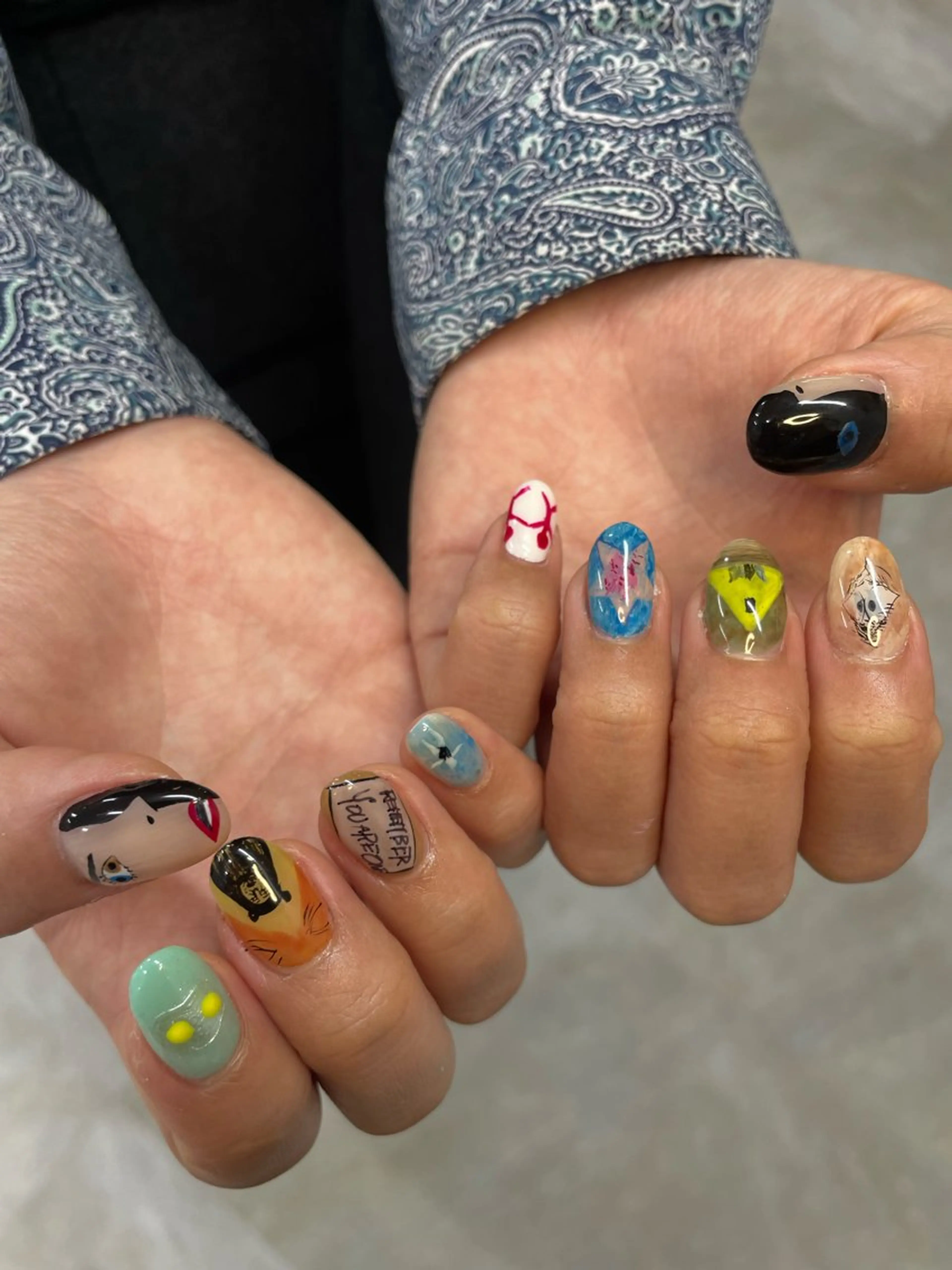 ネイル ハンドネイル ひめか🫁 推し概念・個性派のネイルデザイン