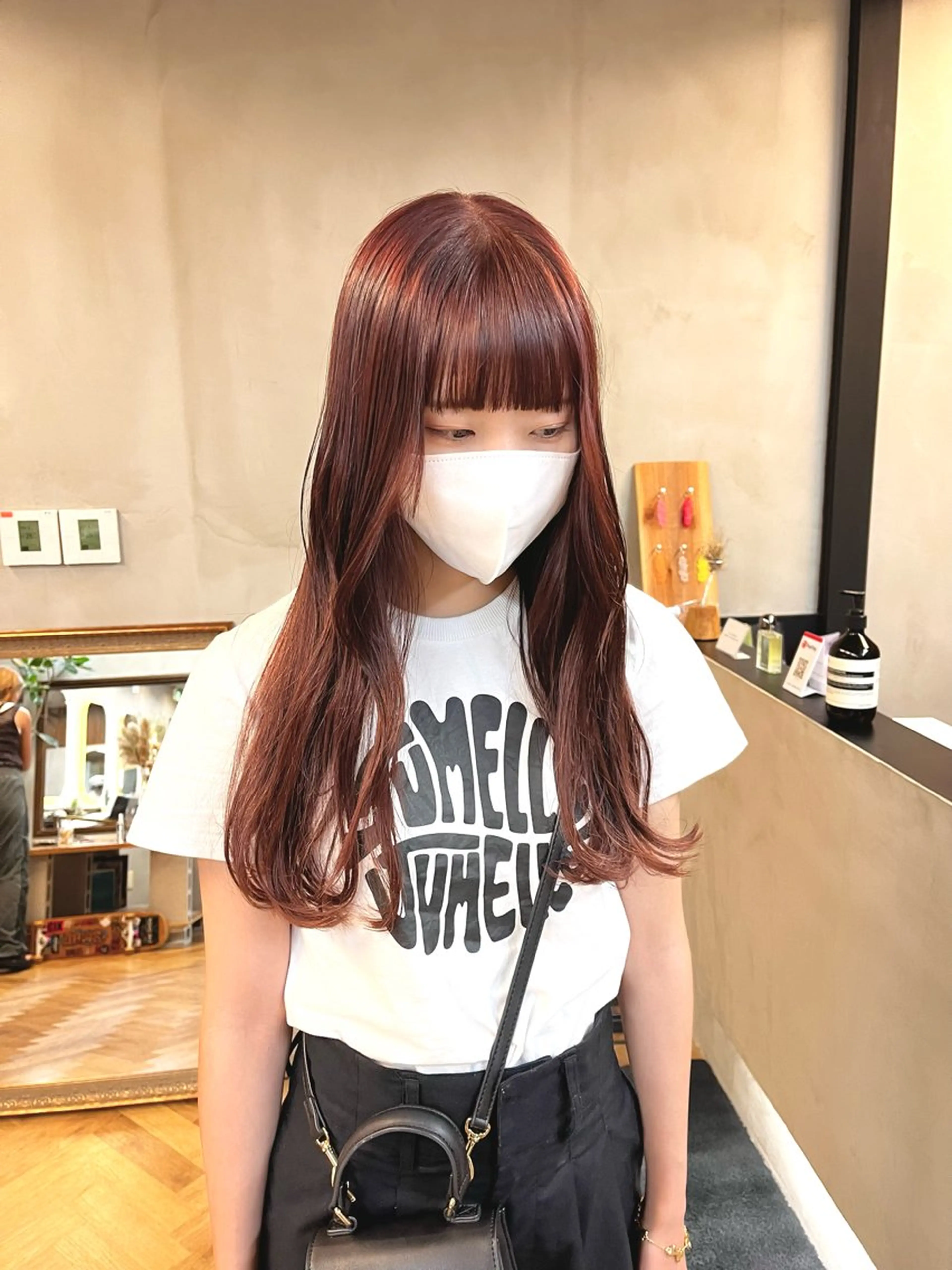 ロング カラー ヘアアレンジ ブリーチ ダブルカラー ブリーチなしカラー カット ヘアカラー トリートメント esu西梅田所属・ena/ブリーチなし 透け感ベージュ🎀のヘアスタイル