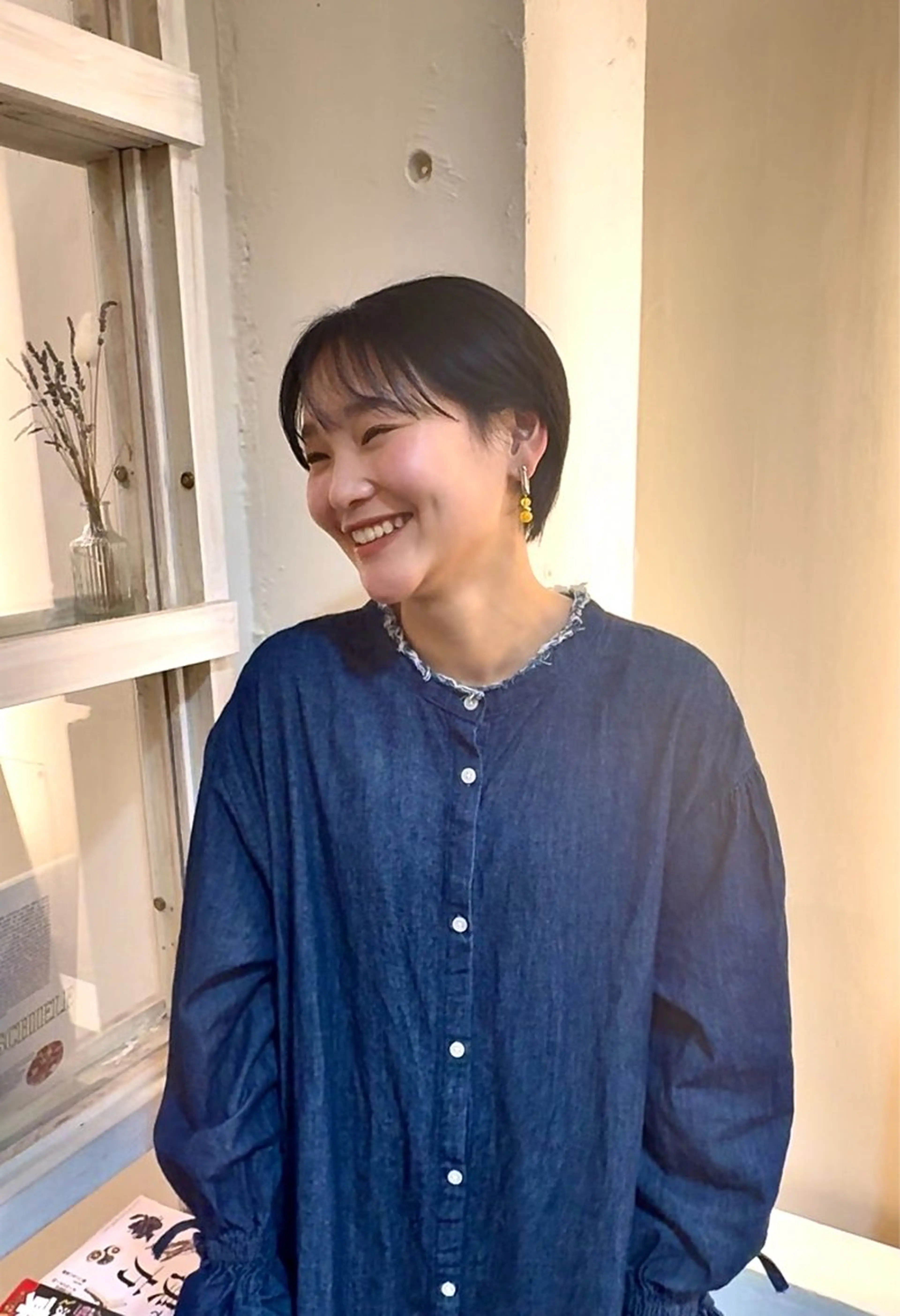 ショート カット トリートメント ヘッドスパ タツキ／レイヤー／ パーマ／艶カラーのヘアスタイル