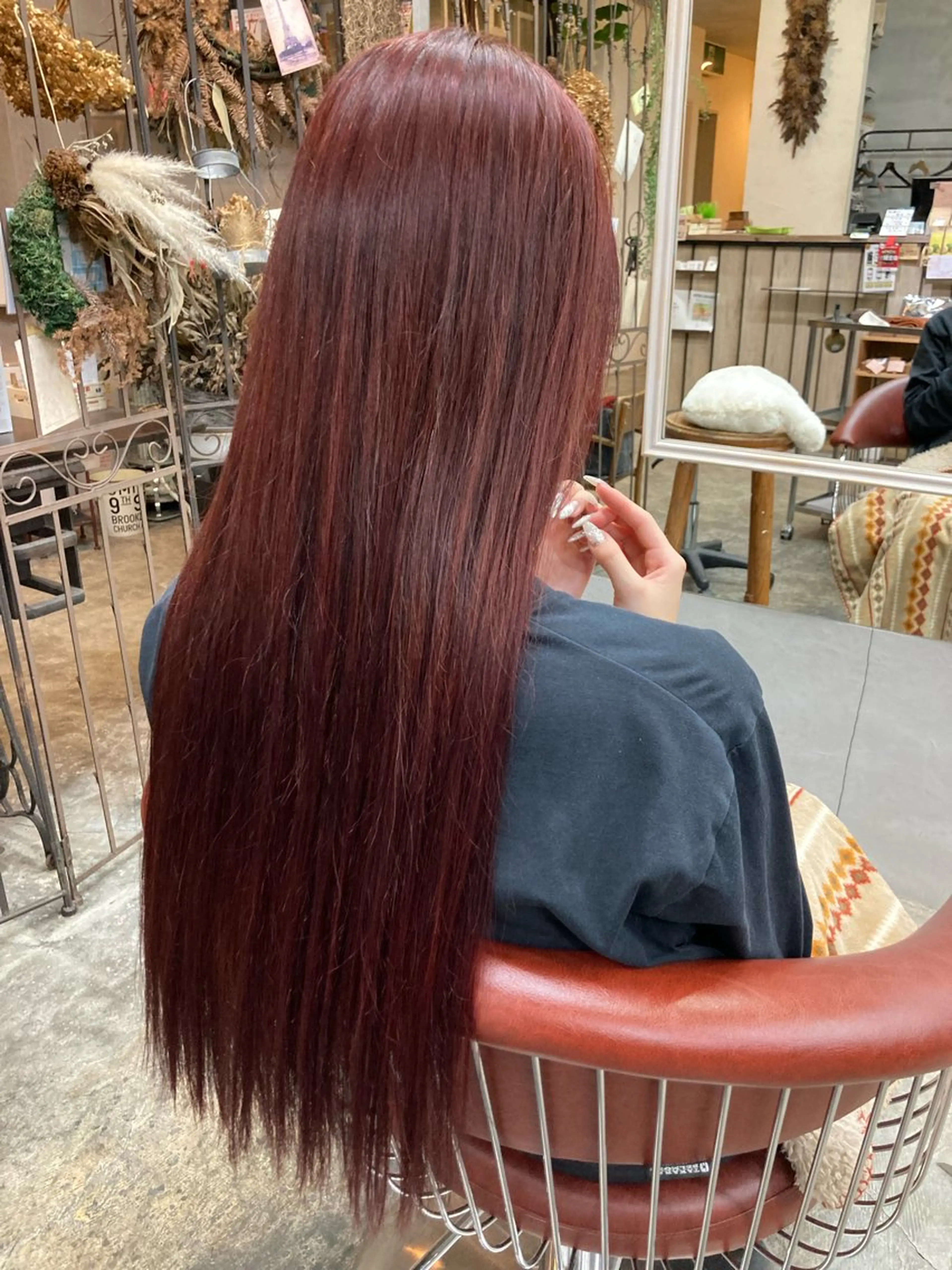 ロング カラー レッドカラー ヘアカラー 新田龍之輔 →メンズ／派手髪のヘアスタイル