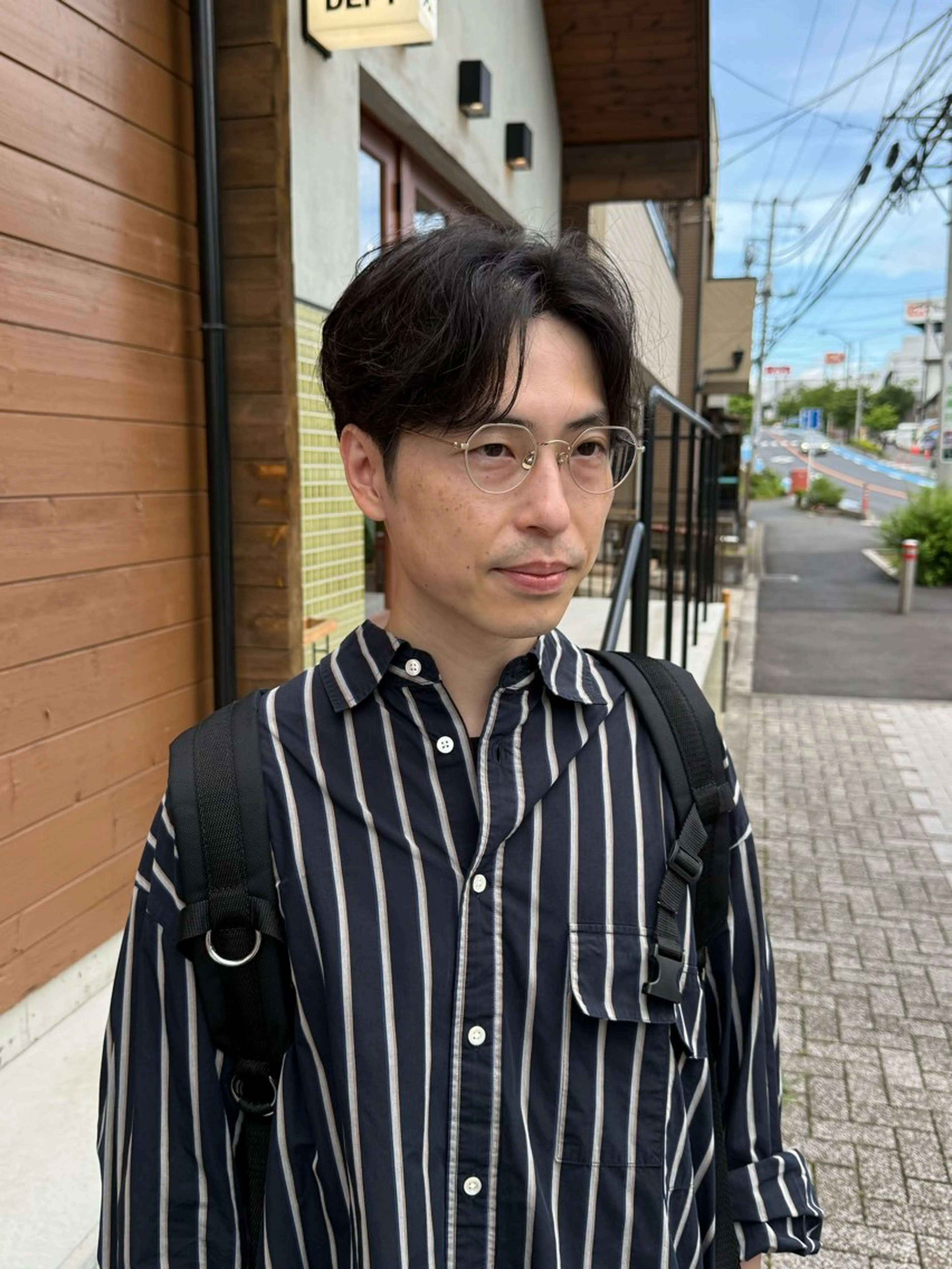 メンズ センターパート カット 美容室soi所属・メンズ特化/石田 凱土のヘアスタイル