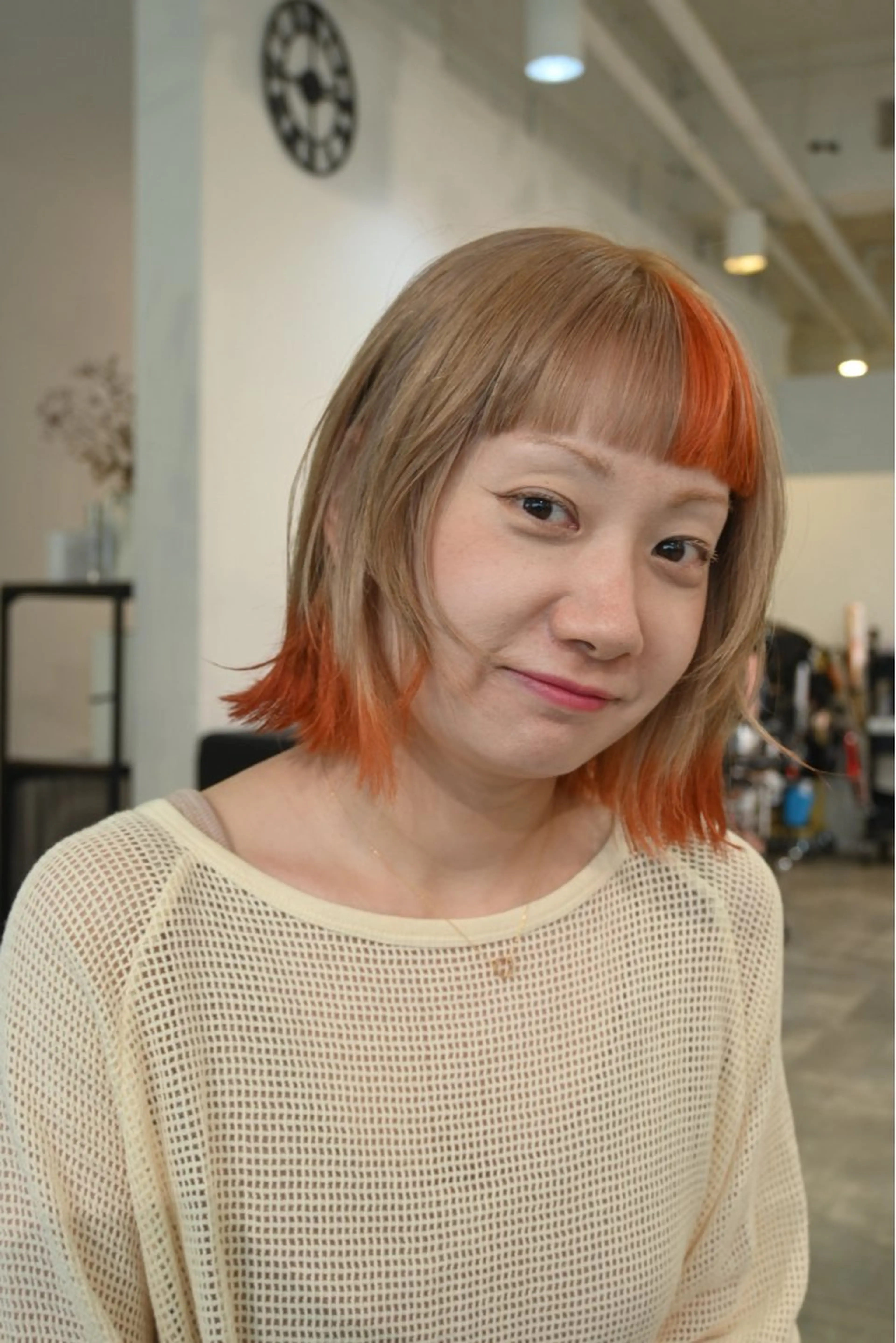 ミディアム ちばた/レイヤー 似合わせ/大阪中津のヘアスタイル