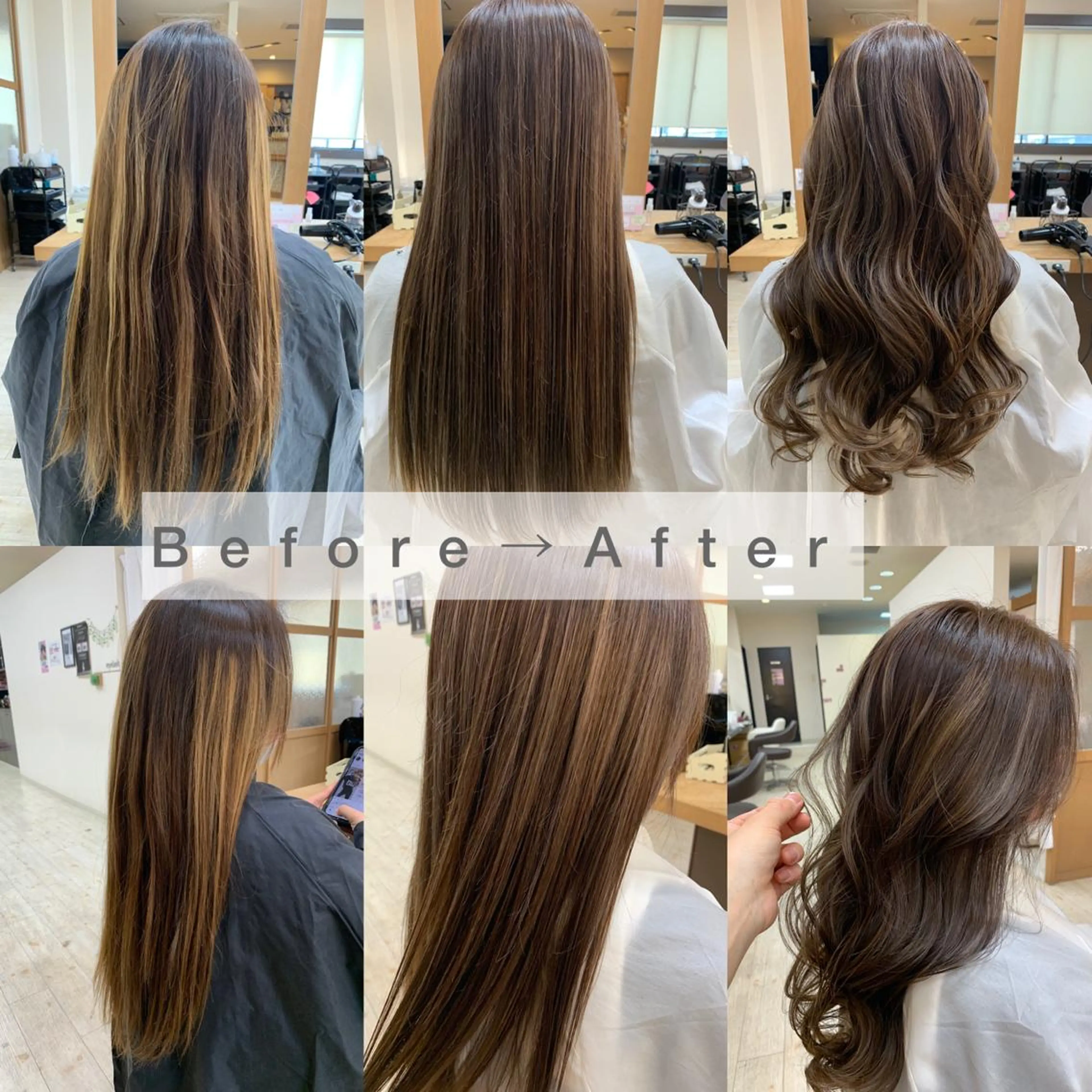 ロング カラー カット ヘアカラー トリートメント Lien 深井店のヘアスタイル