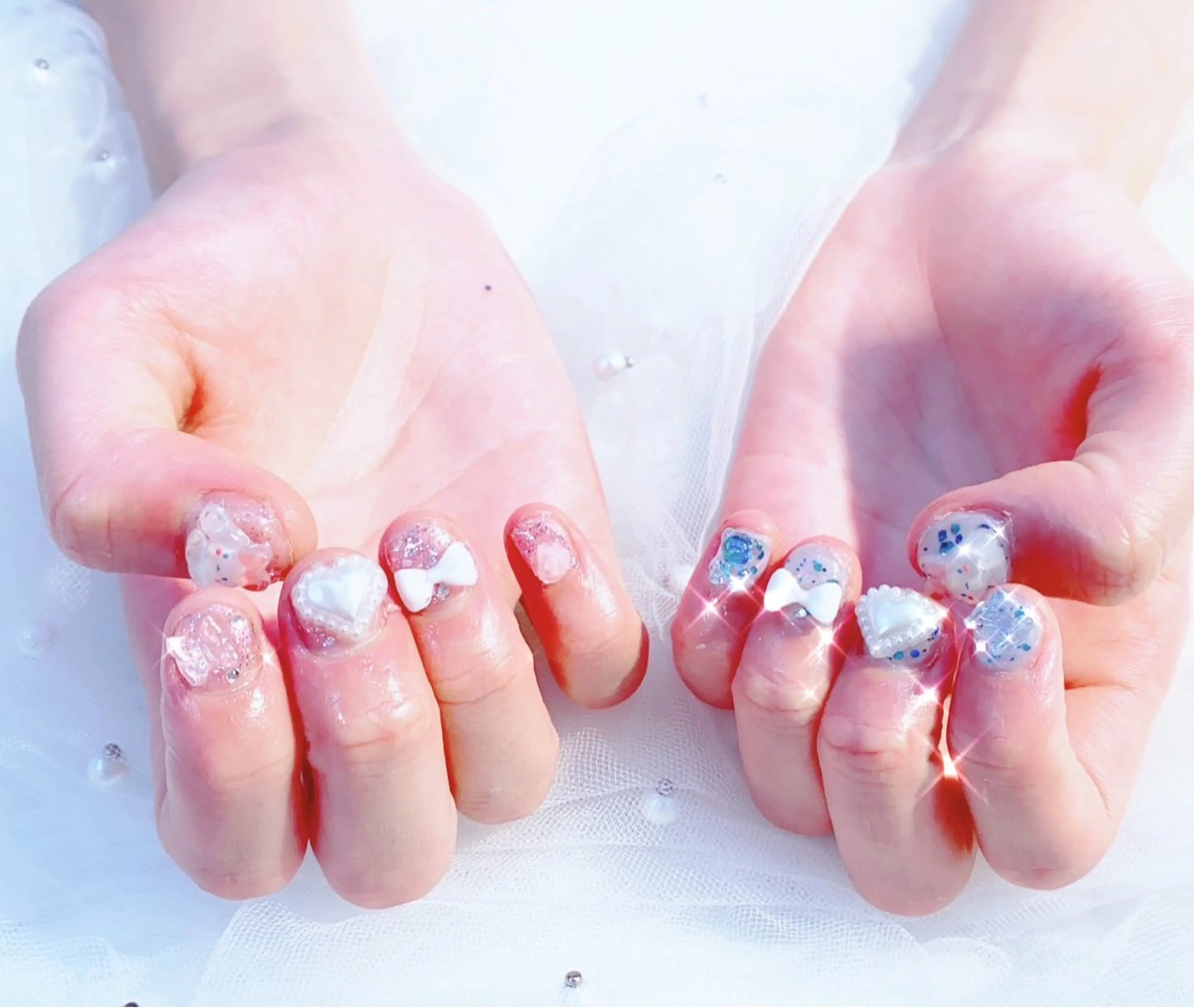 ネイル 桜ネイル フットネイル フレンチネイル ジェルネイル ハート ハンドネイル ハンドケア 大門浜松町 ネイルのネイルデザイン