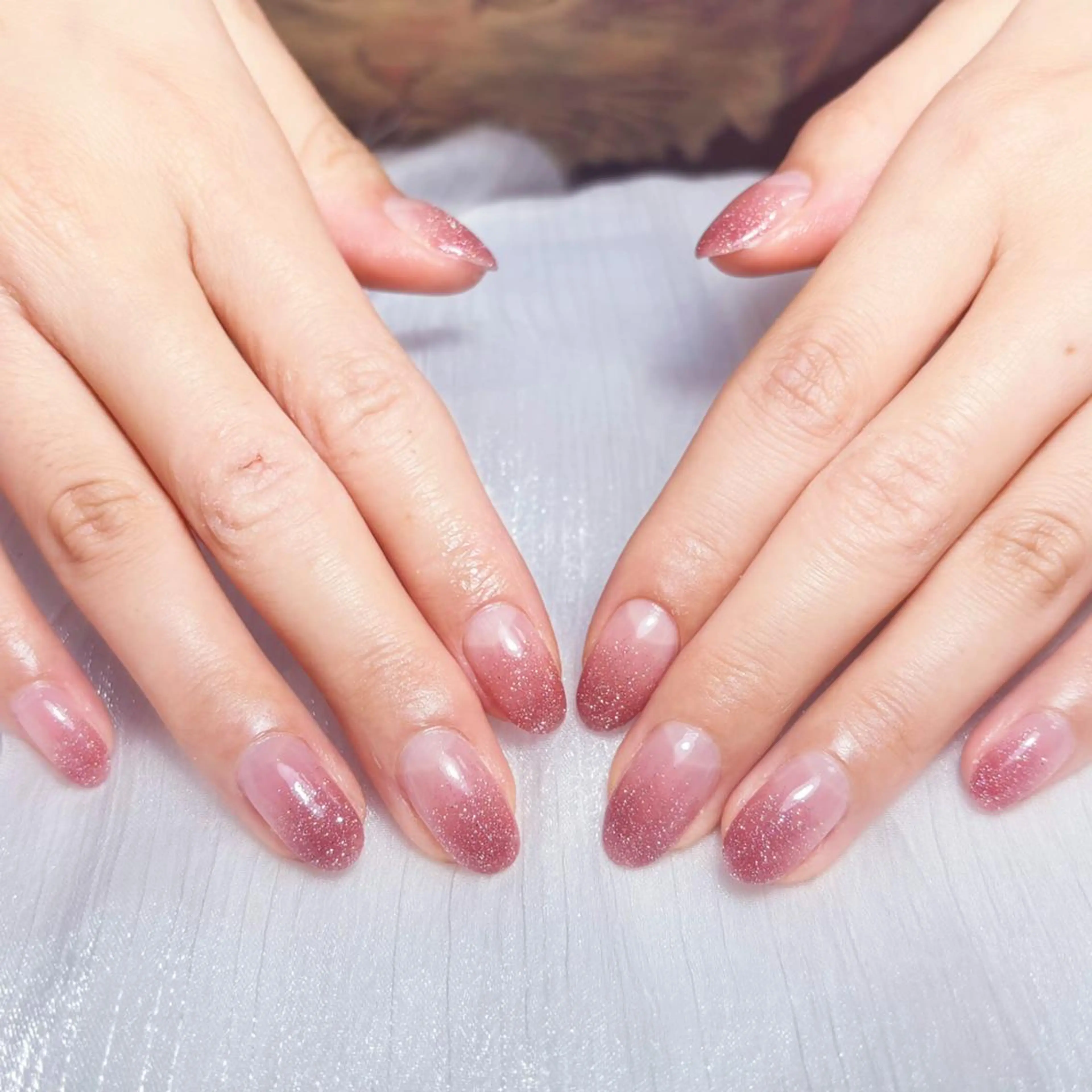 ネイル アートネイル オーロラネイル ガーリー キラキラネイル 韓国ネイル ハンドネイル DIANMOND NAIL🌸のネイルデザイン