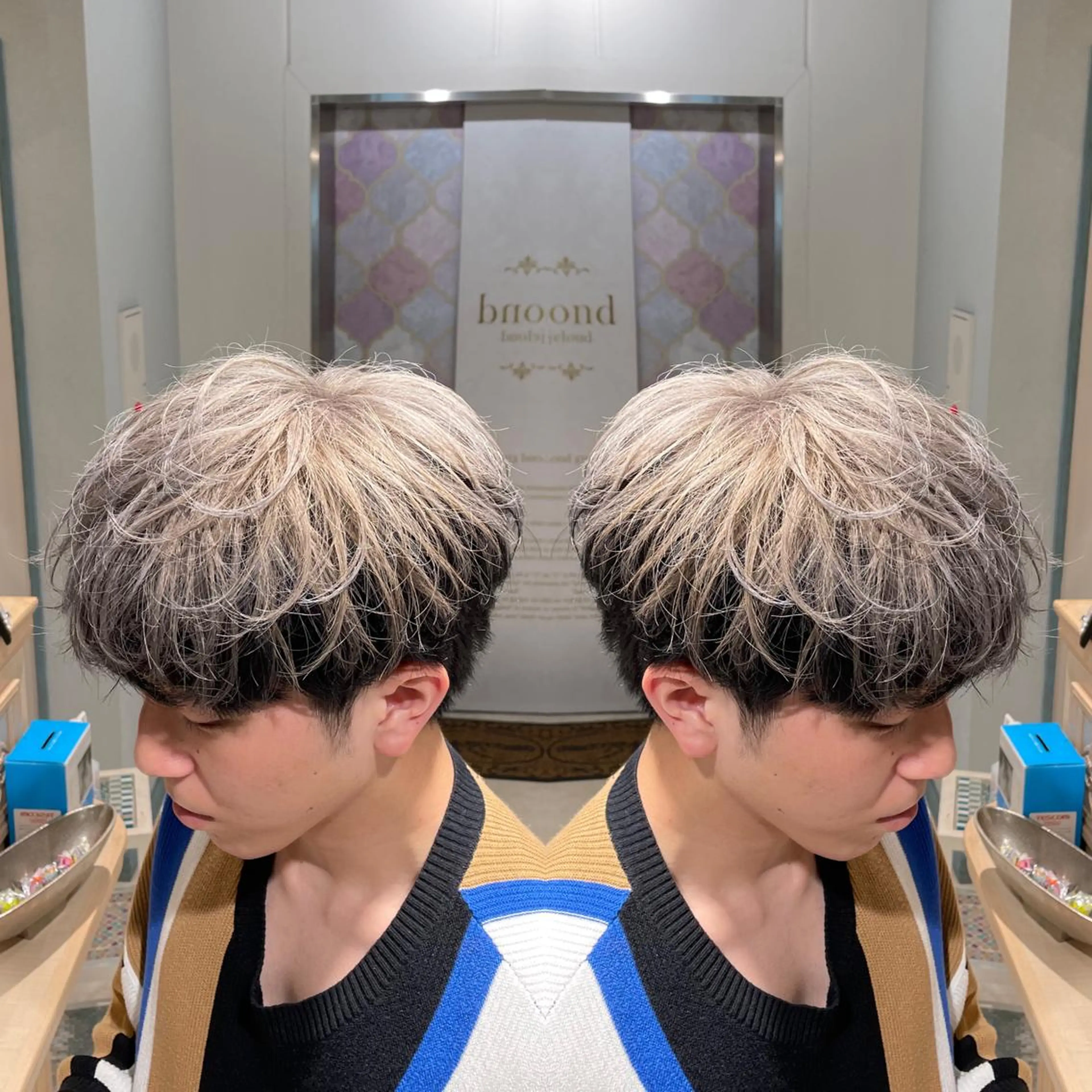 カラー メンズ 🥇KEN /レイヤー/艶カラーのヘアスタイル