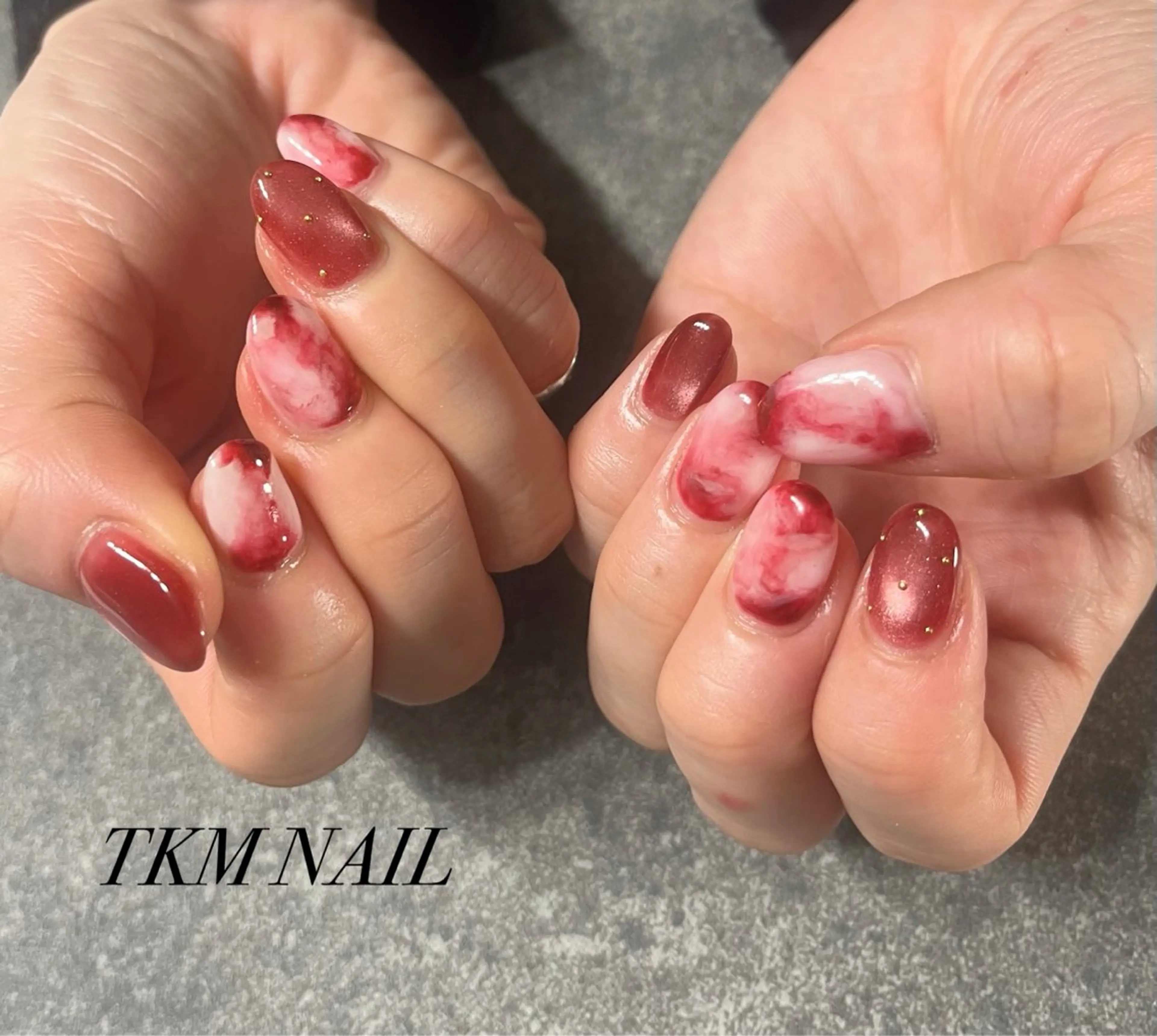 ネイル 大理石ネイル(マーブル) シンプルネイル ______ TKM  NAILのネイルデザイン