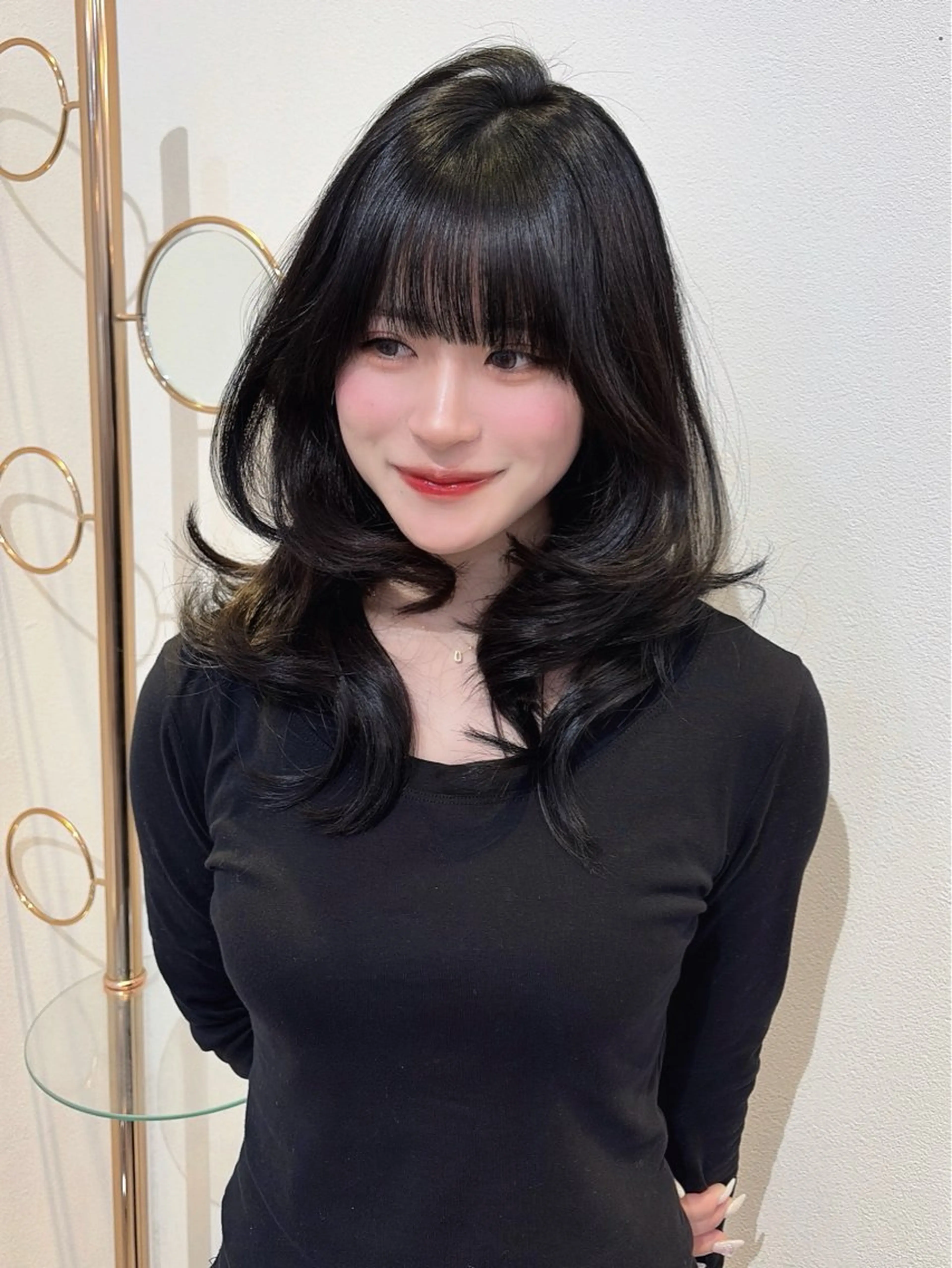 ミディアム ハッシュカット レイヤーカット カット トリートメント トレンド韓国モテヘア Natsuki🌛のヘアスタイル