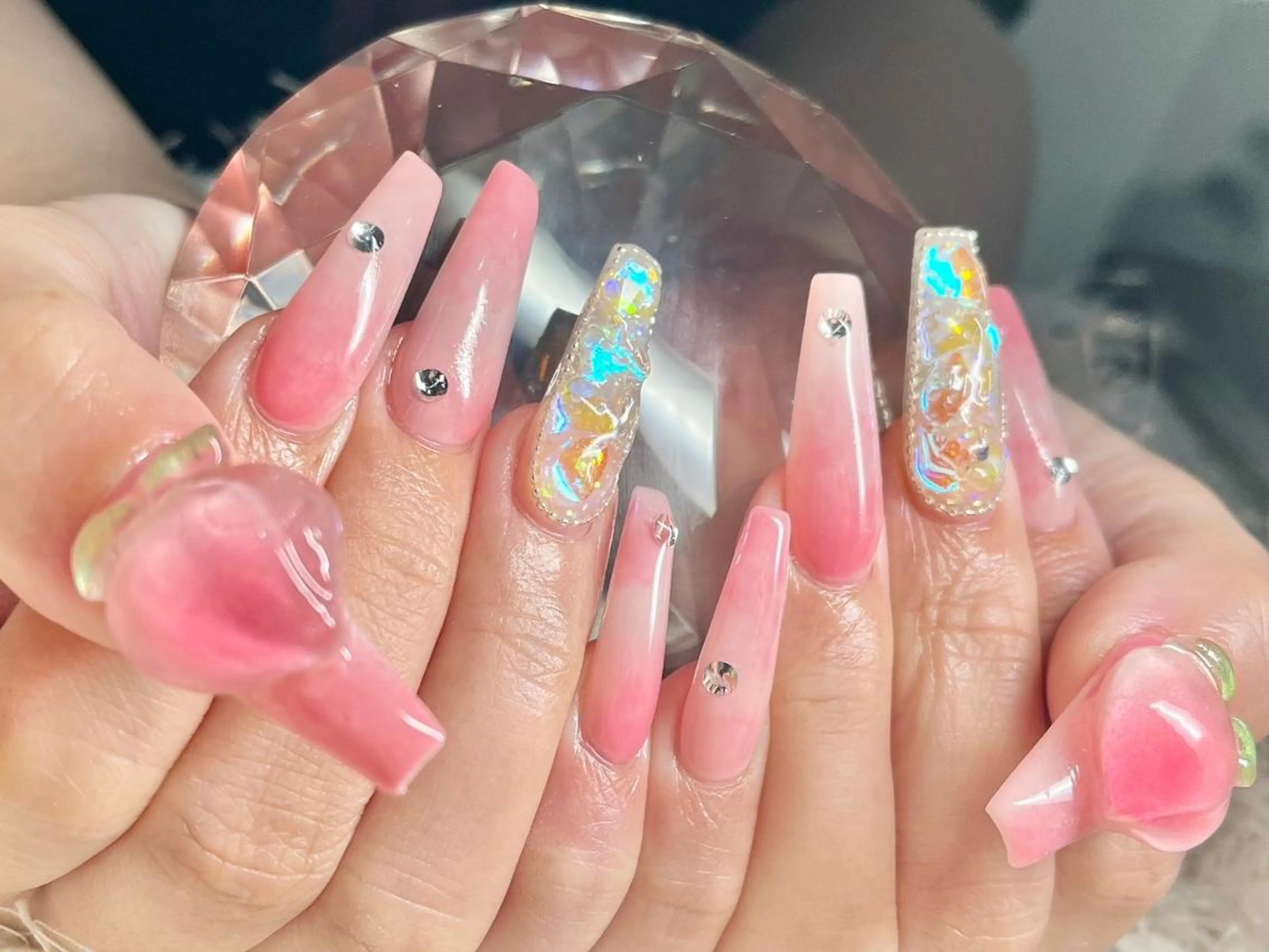 ネイル 長さ出し フレンチネイル ジェルネイル グラデーション 韓国ネイル ハンドネイル Nail&eye Belire 新宿のネイルデザイン