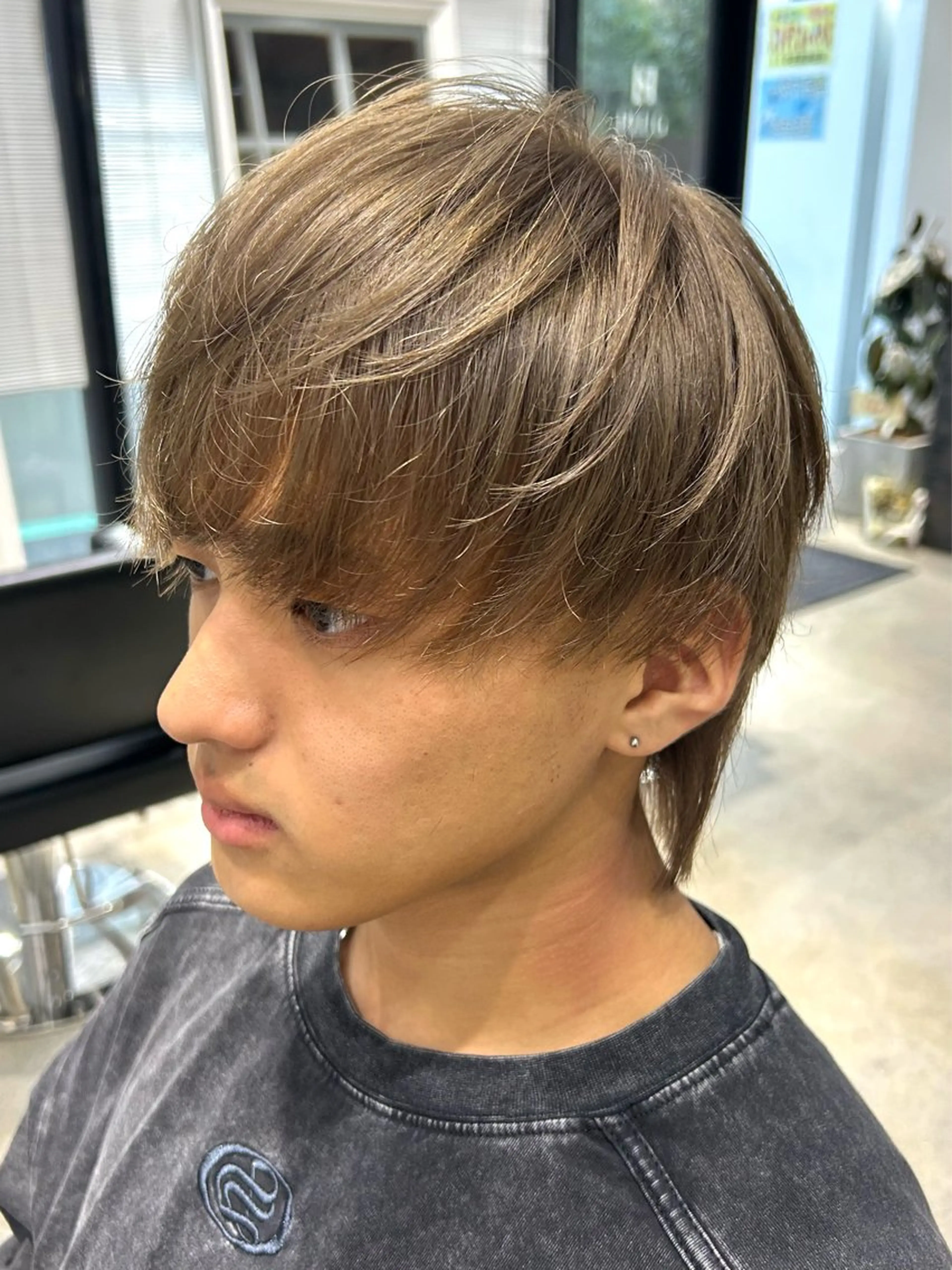 カラー メンズ センターパート メンズ韓国風 マッシュ メンズパーマ 刈り上げ カット ヘアカラー 船橋🪡 キチ/RITSUのヘアスタイル