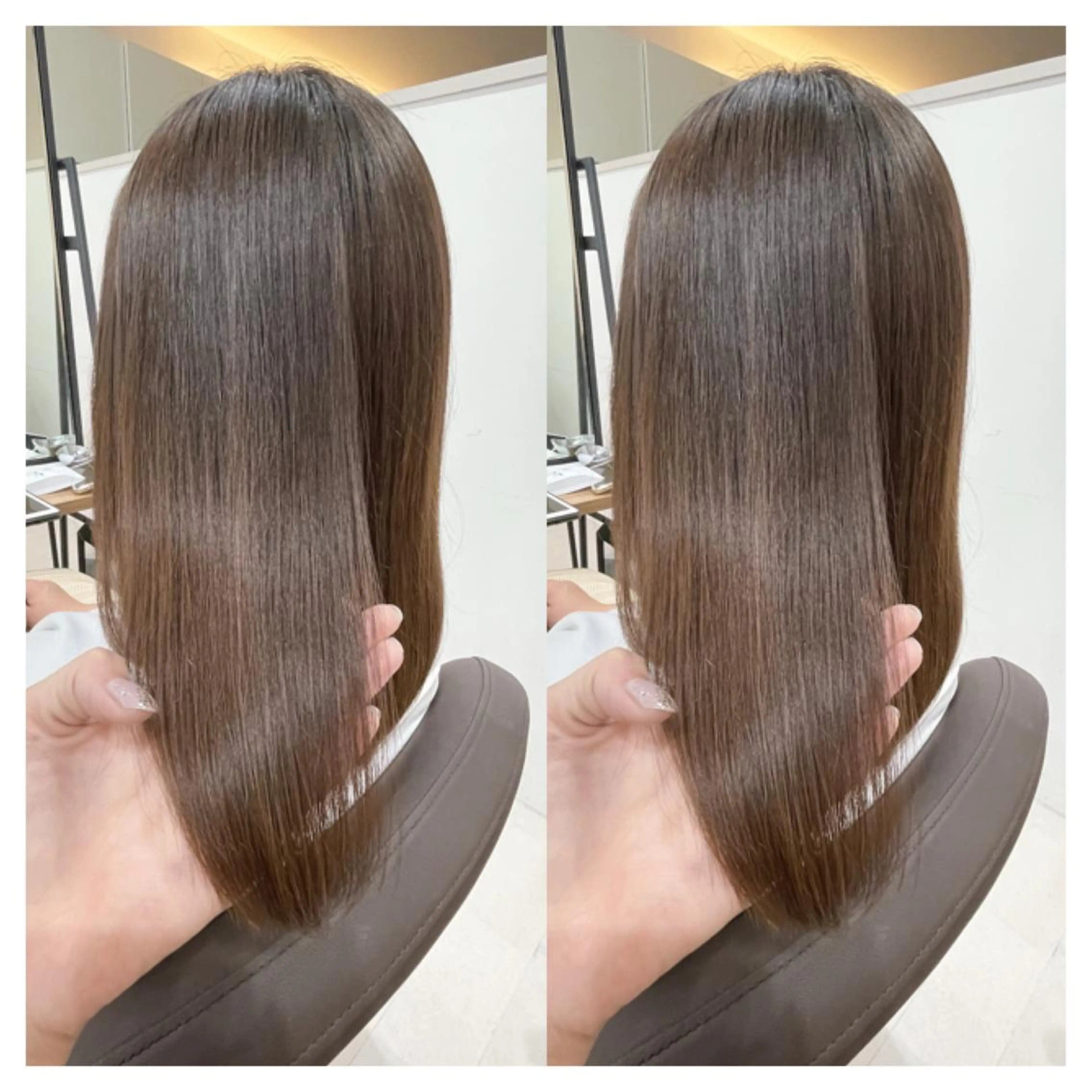 セミロング カラー カット ヘアカラー 縮毛矯正 トリートメント 村山 茉衣のヘアスタイル