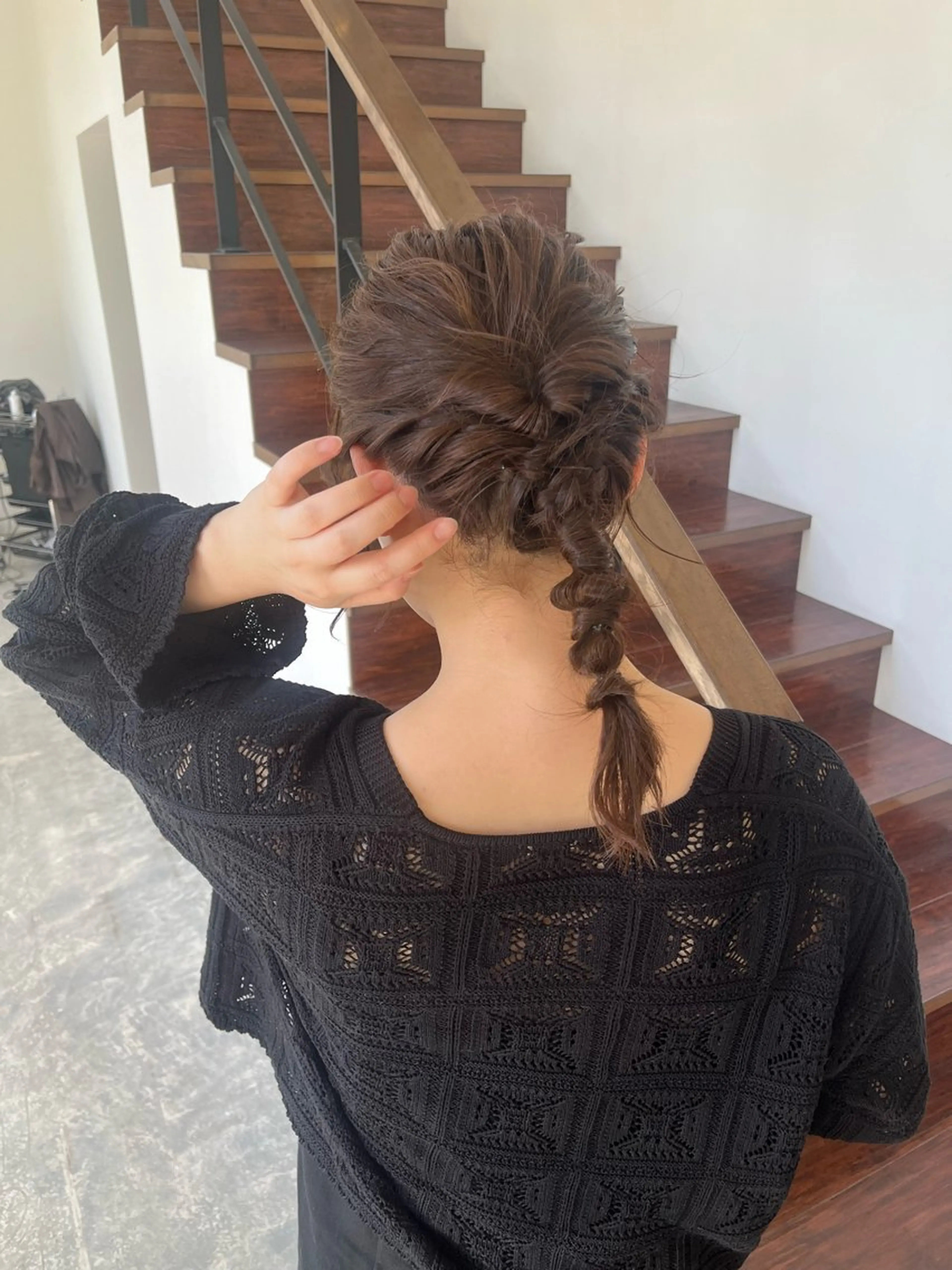 ミディアム ヘアアレンジ 結婚式・ブライダル BE HERE NOW N°04野々市三納店所属・イタヤ マイカのヘアスタイル