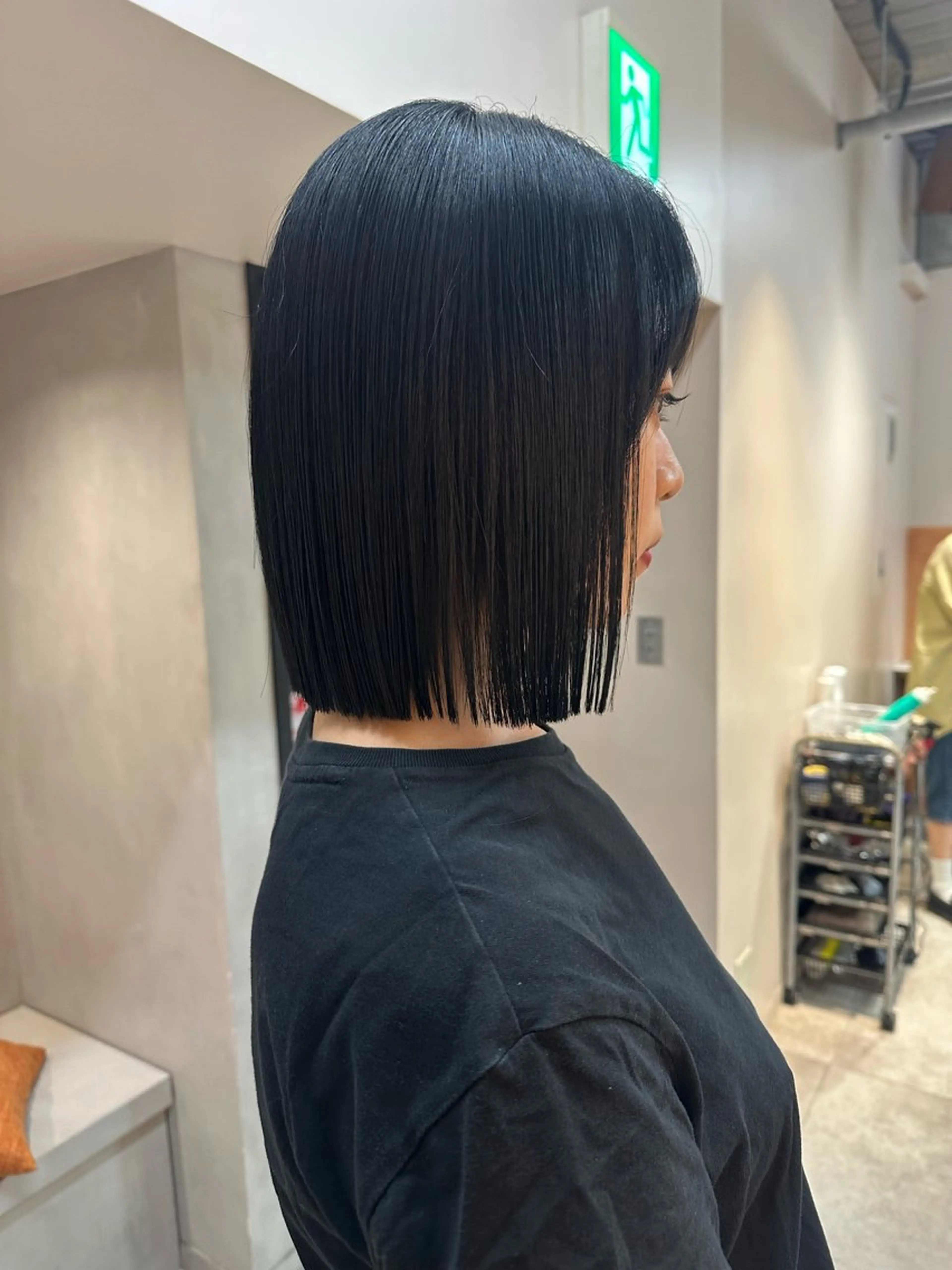 ショート カラー パーマ 切りっぱなしボブ ボブ カット トリートメント yu-kiハイトーン /ブリーチ無しカラーのヘアスタイル