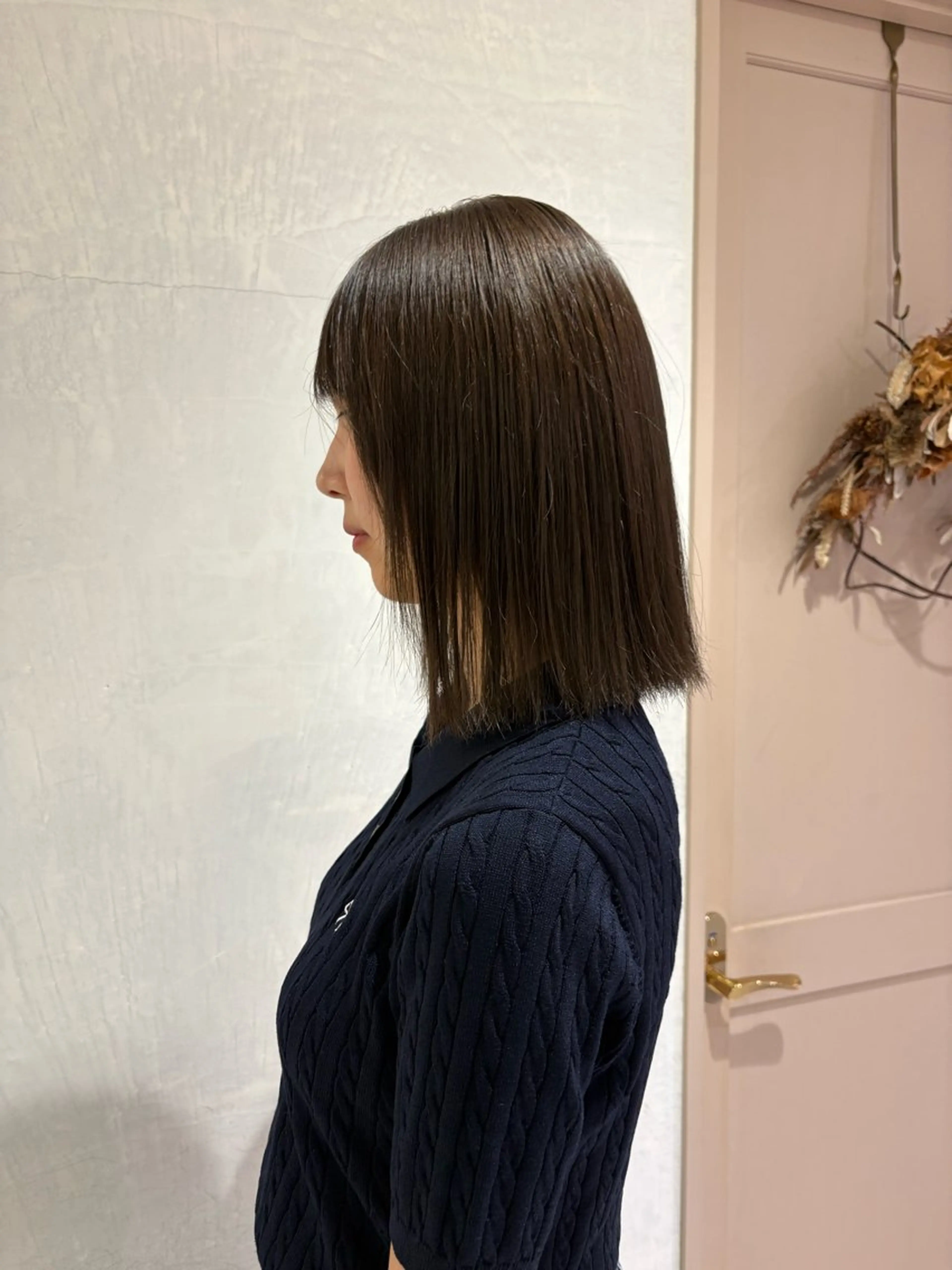 ミディアム ヘアカラー 縮毛矯正 トリートメント 小林 篤滋郎のヘアスタイル