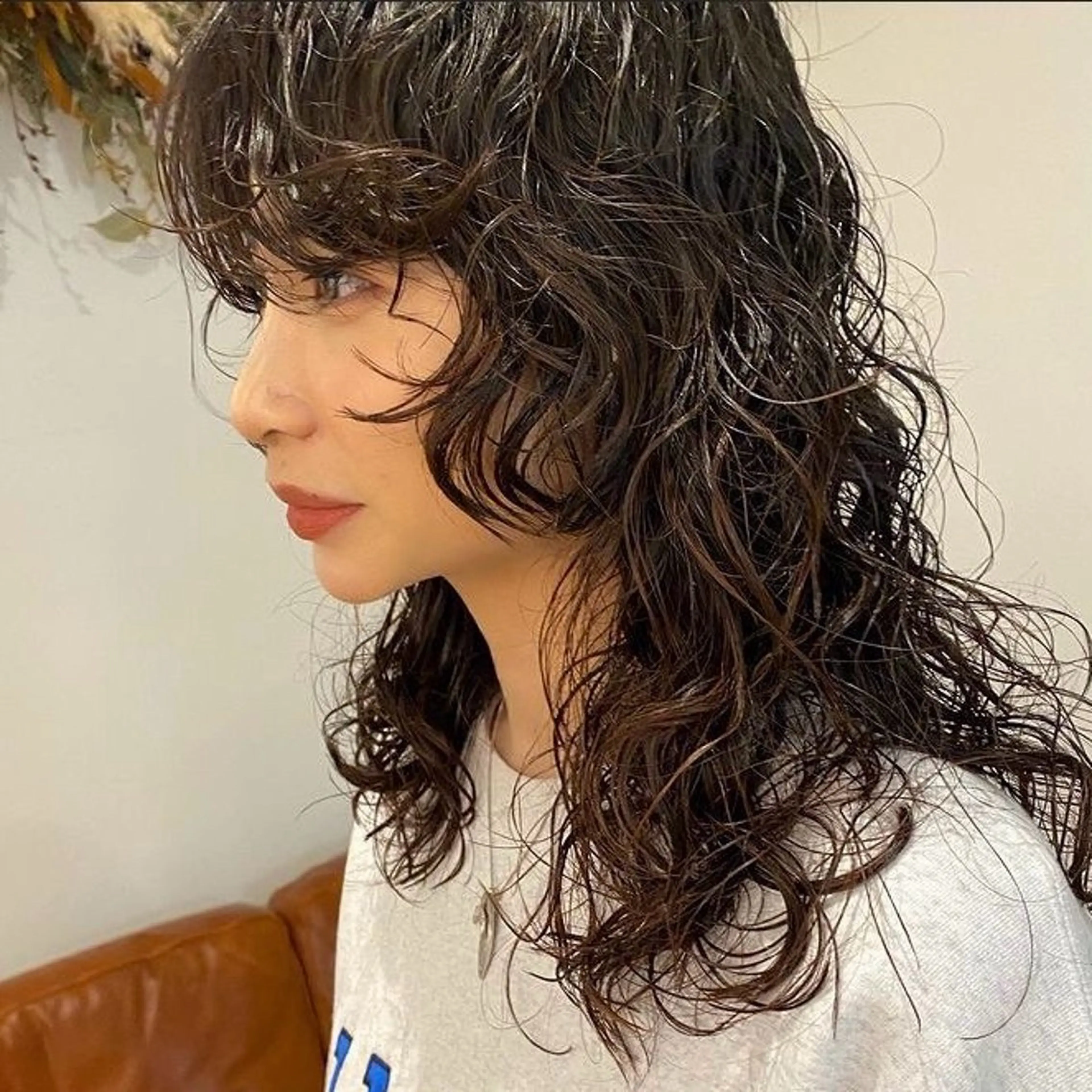 パーマ パーマ ウルフとデザイン カラーの神のヘアスタイル