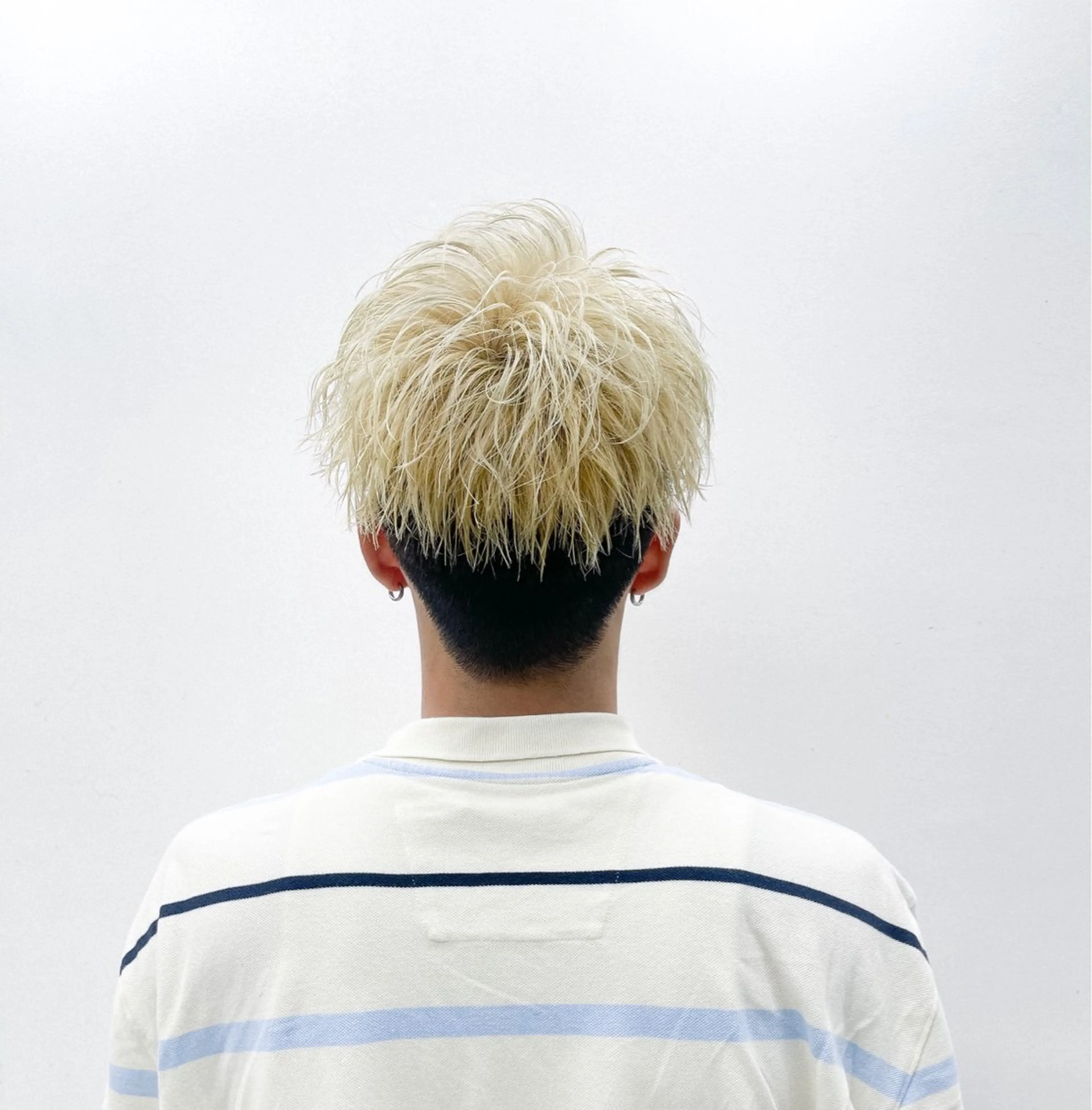 カラー メンズ ブロンド カット ヘアカラー 森本裕/オーナー/ スパイラルパーマのヘアスタイル