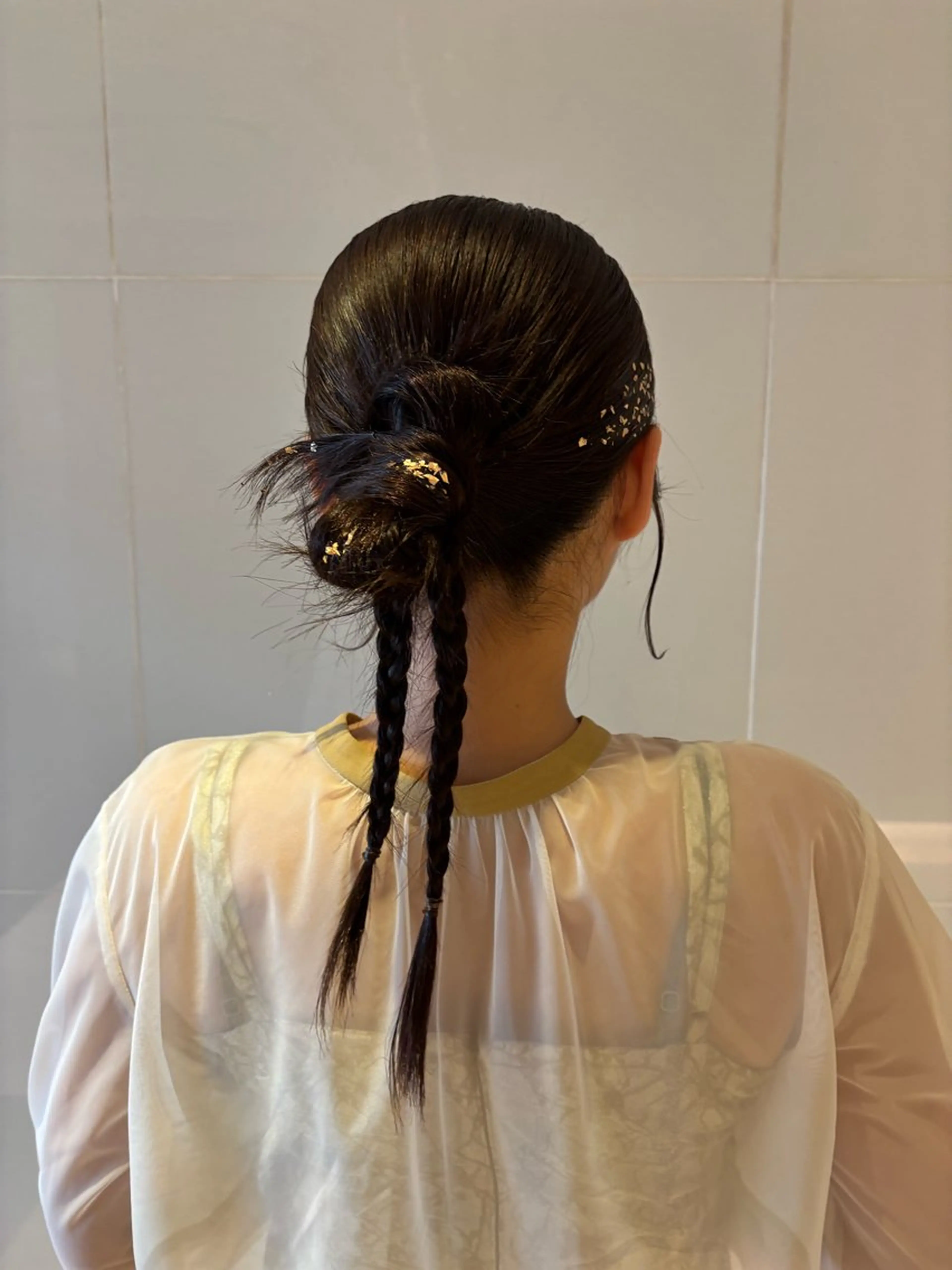 ロング ヘアアレンジ ポニーテール 結婚式・ブライダル ヘアセット 🎀レイヤー×透明感 カラー🎀Ayanoのヘアスタイル