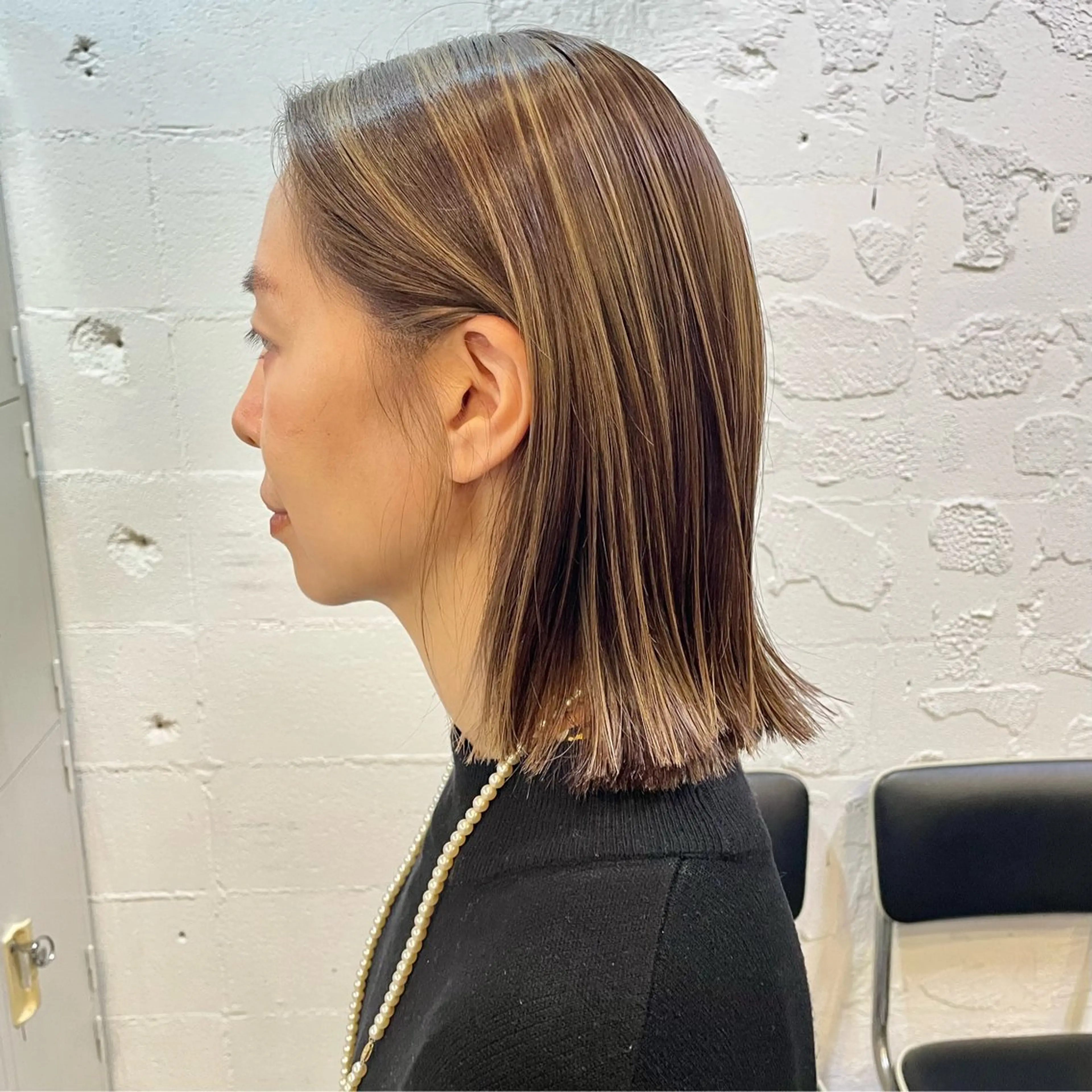 ミディアム カラー 🌿レイヤーボブ/パ ーマ🌿　木梨健太のヘアスタイル