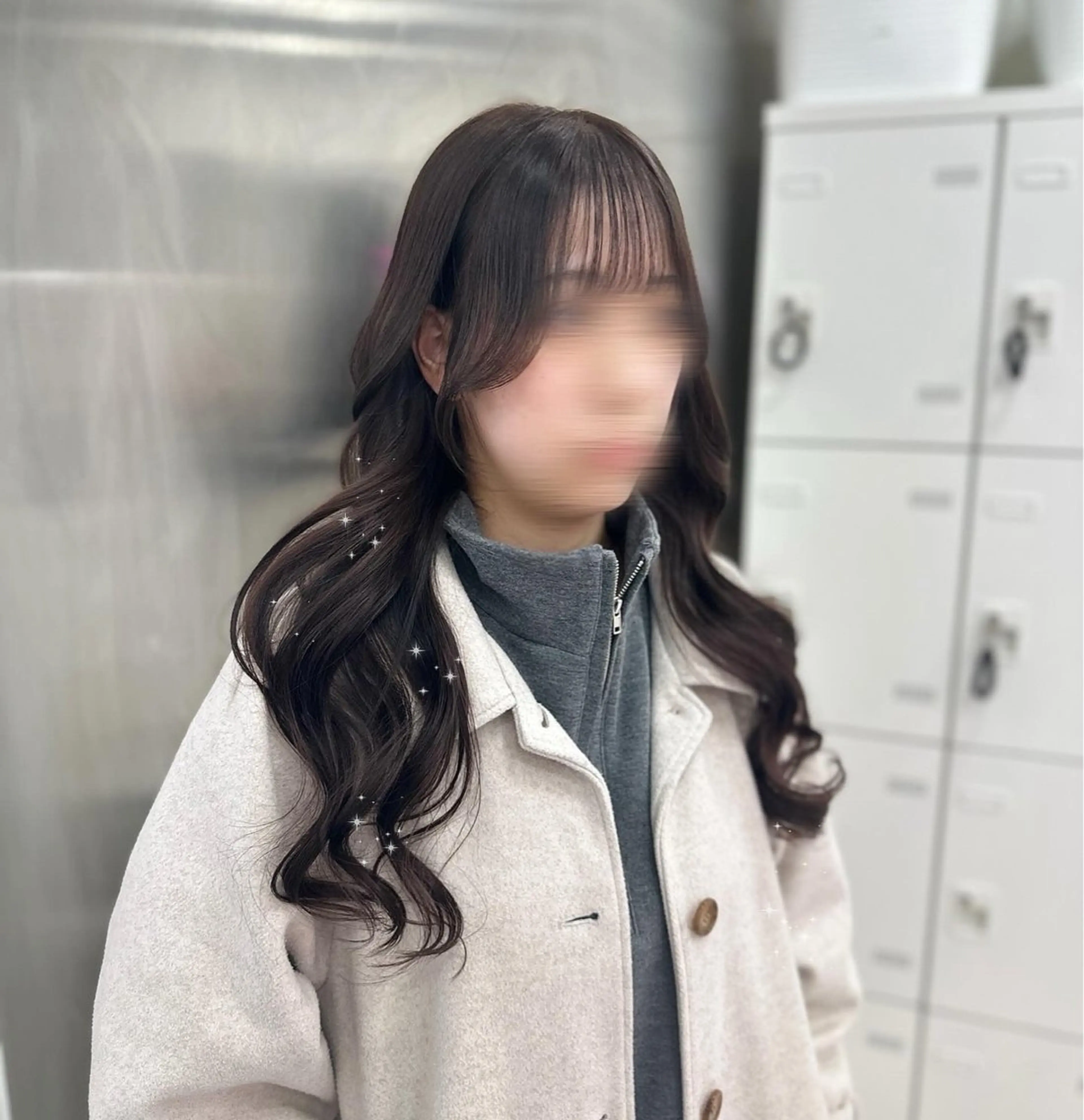 ロング カラー パーマ ヘアアレンジ メンズ キッズ ♥️韓国ヘア レイヤー♥️ゆりのヘアスタイル