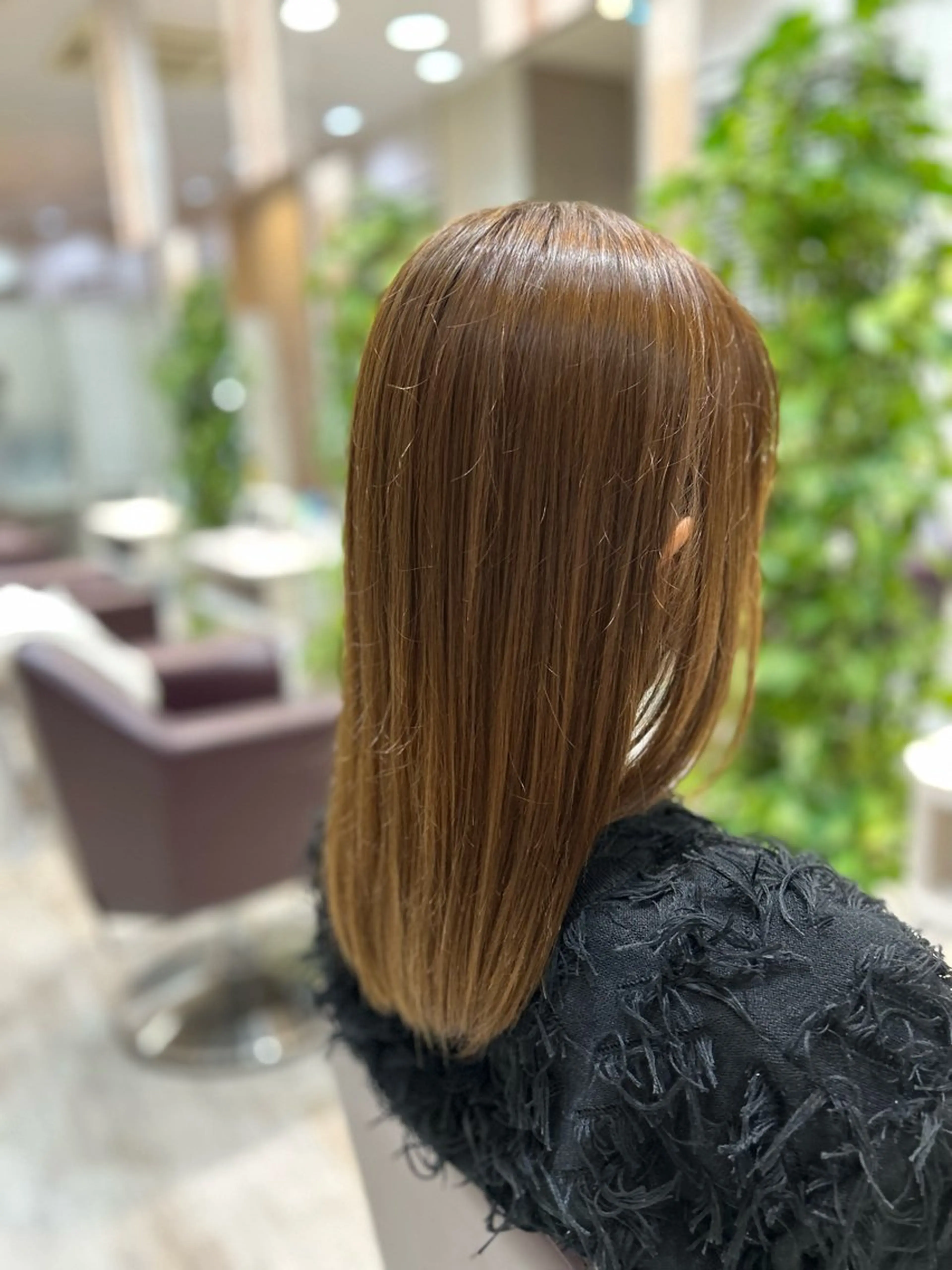 セミロング カラー ベージュカラー Breath by first 富谷【ブレス バイ ファースト 富谷】所属・田口 舞衣のヘアスタイル