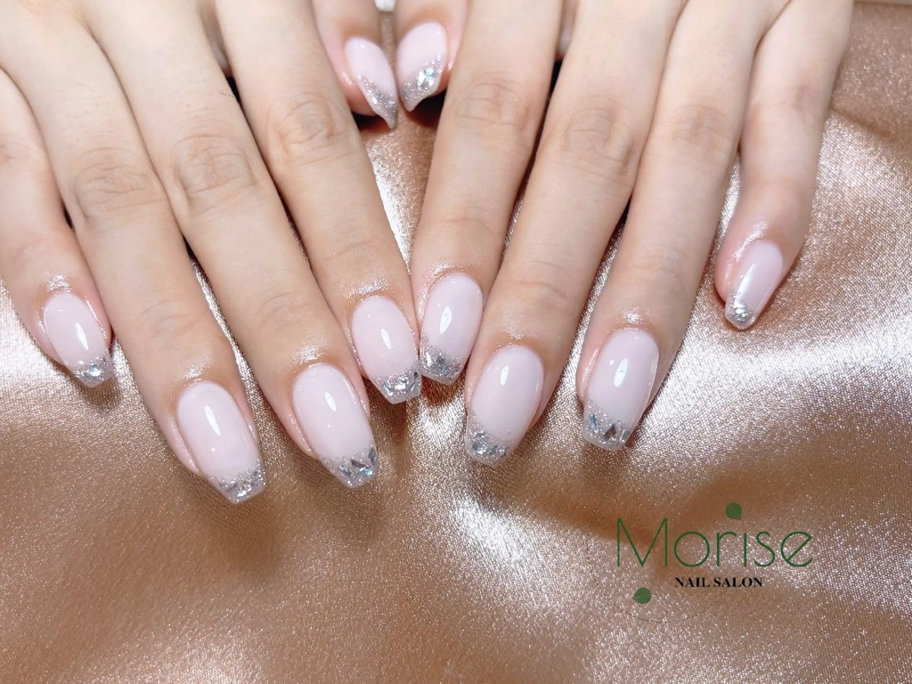 ネイル フットネイル フレンチネイル ジェルネイル ガラスフレンチ 韓国ネイル ハンドネイル ハンドケア MoriseNail 表参道のネイルデザイン