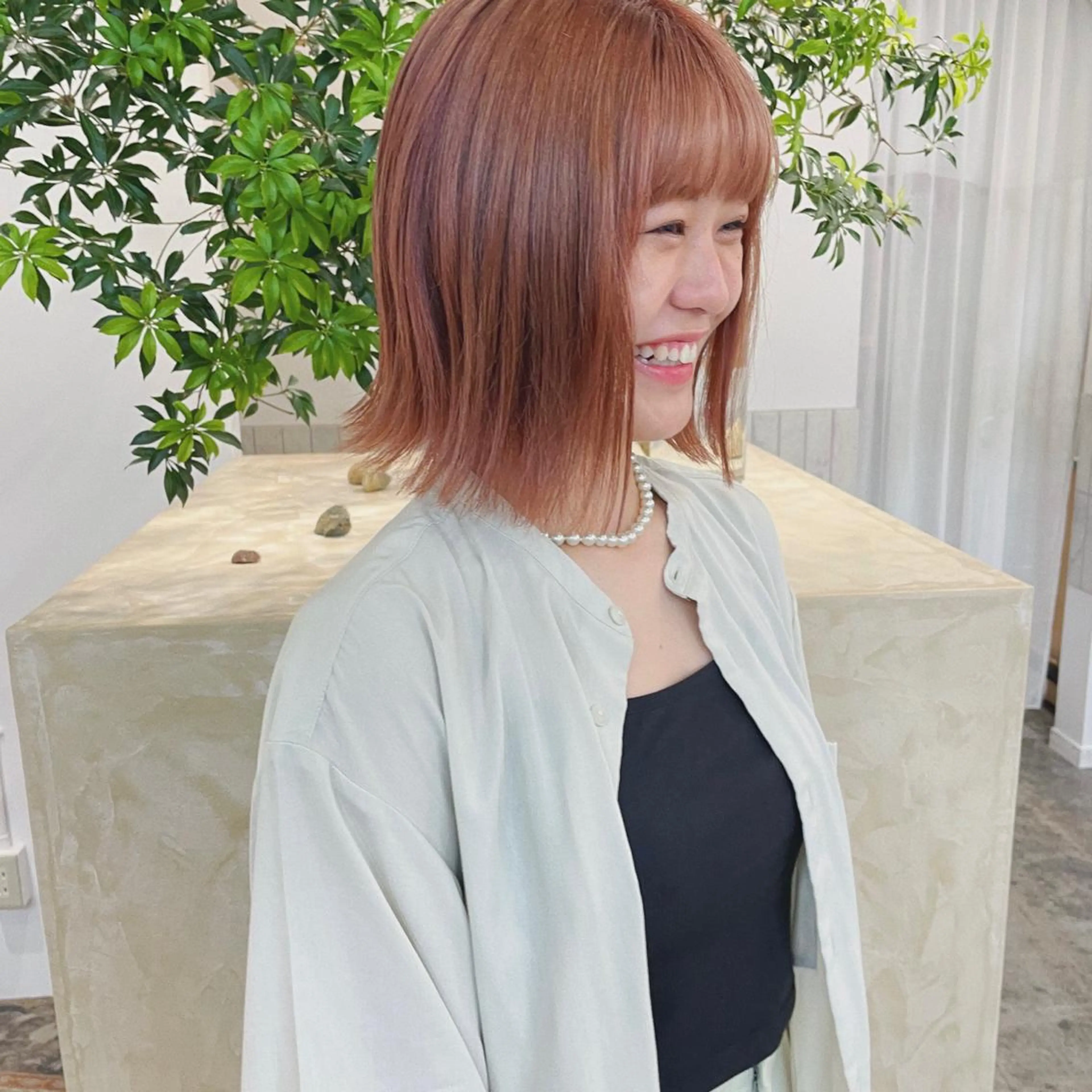 ミディアム ヘアカラー スギヤマ ショウゴのヘアスタイル