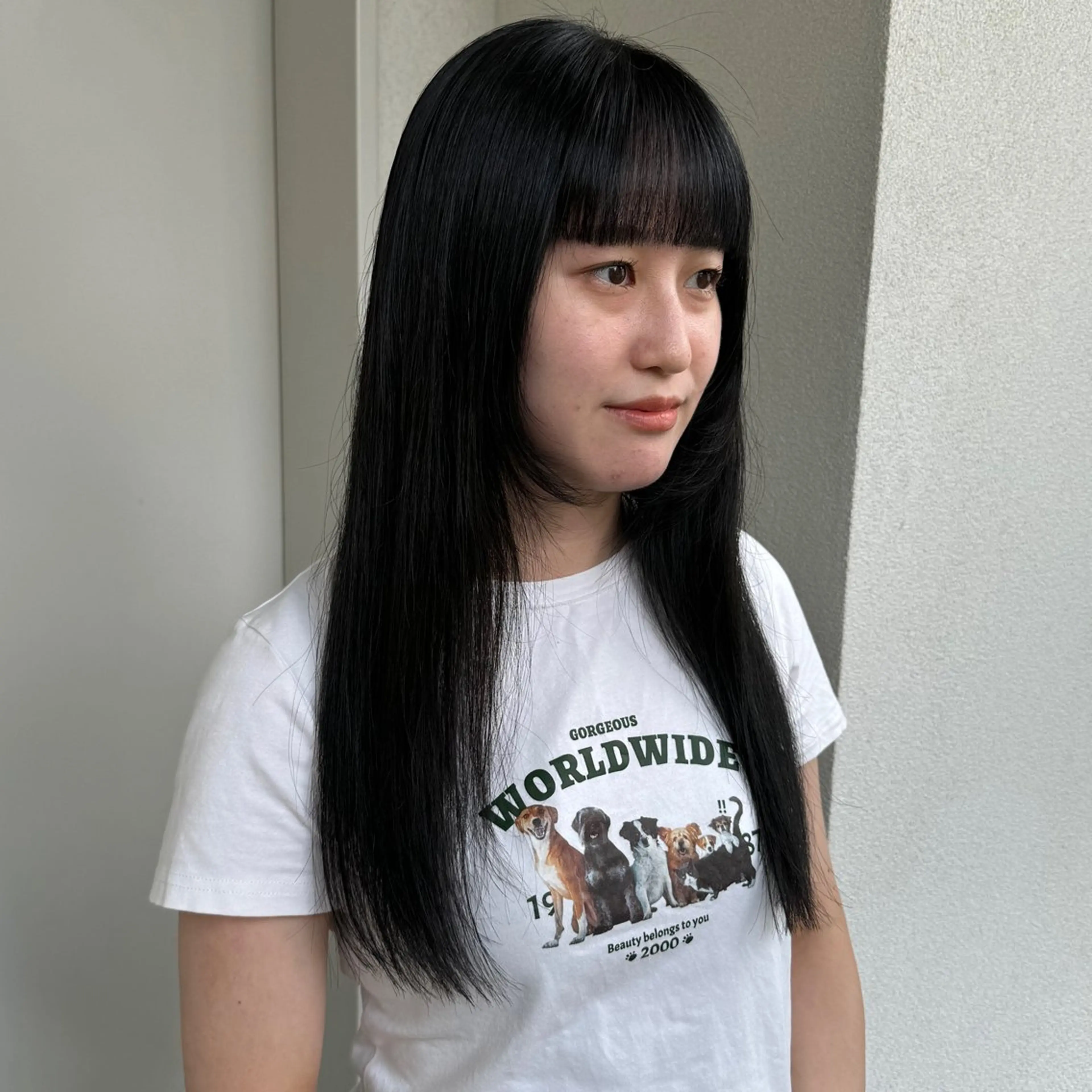 ロング casane所属・暖色・前髪カット 🎗️佐藤ゆみこのヘアスタイル