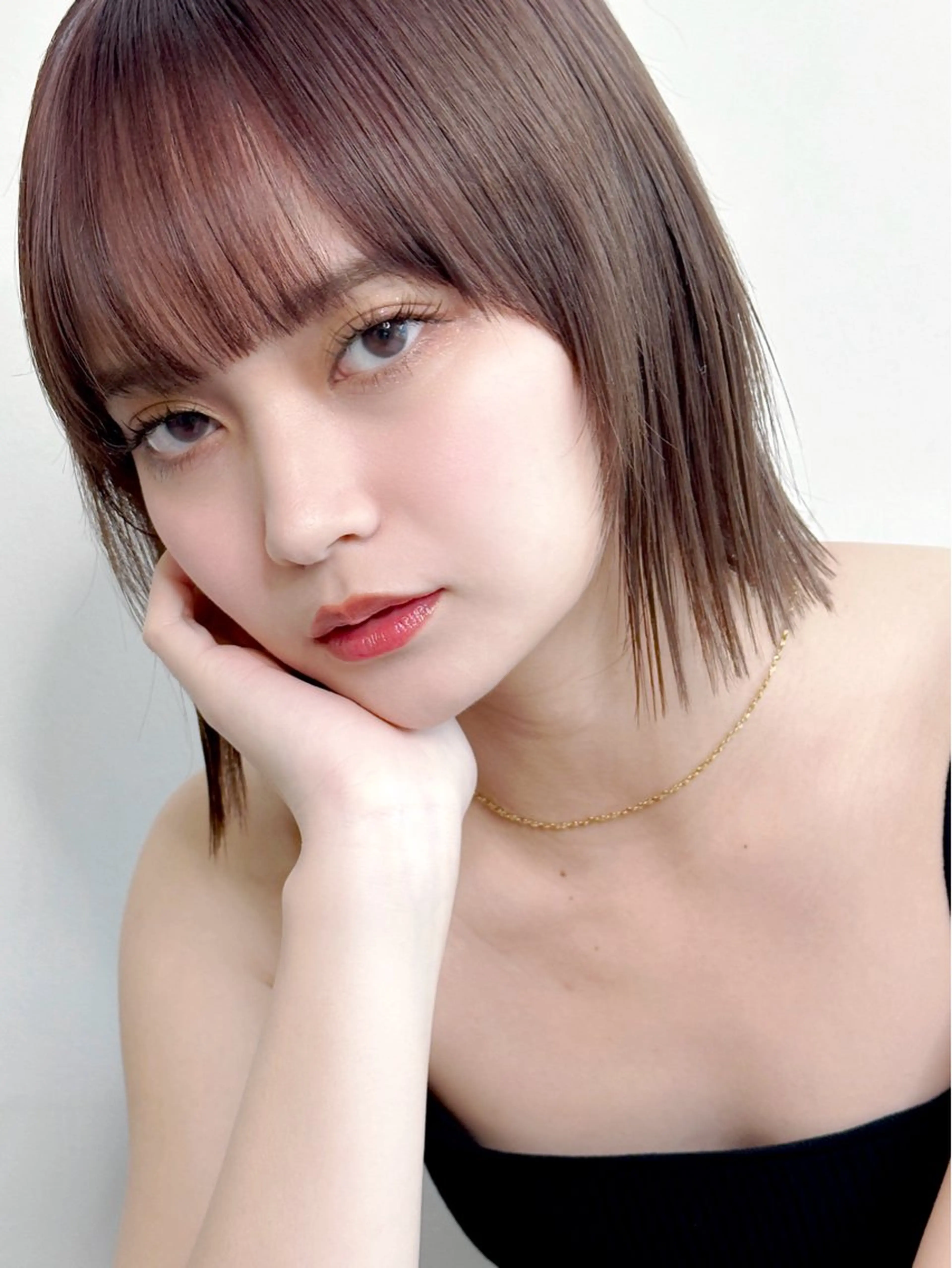 ショート カラー 切りっぱなしボブ ショートボブ ボブレイヤー ボブ 韓国風ヘア カット ヘアカラー トリートメント JYUNESU表参道所属・韓国ヘア🇰🇷🎀 透明感カラーのヘアスタイル